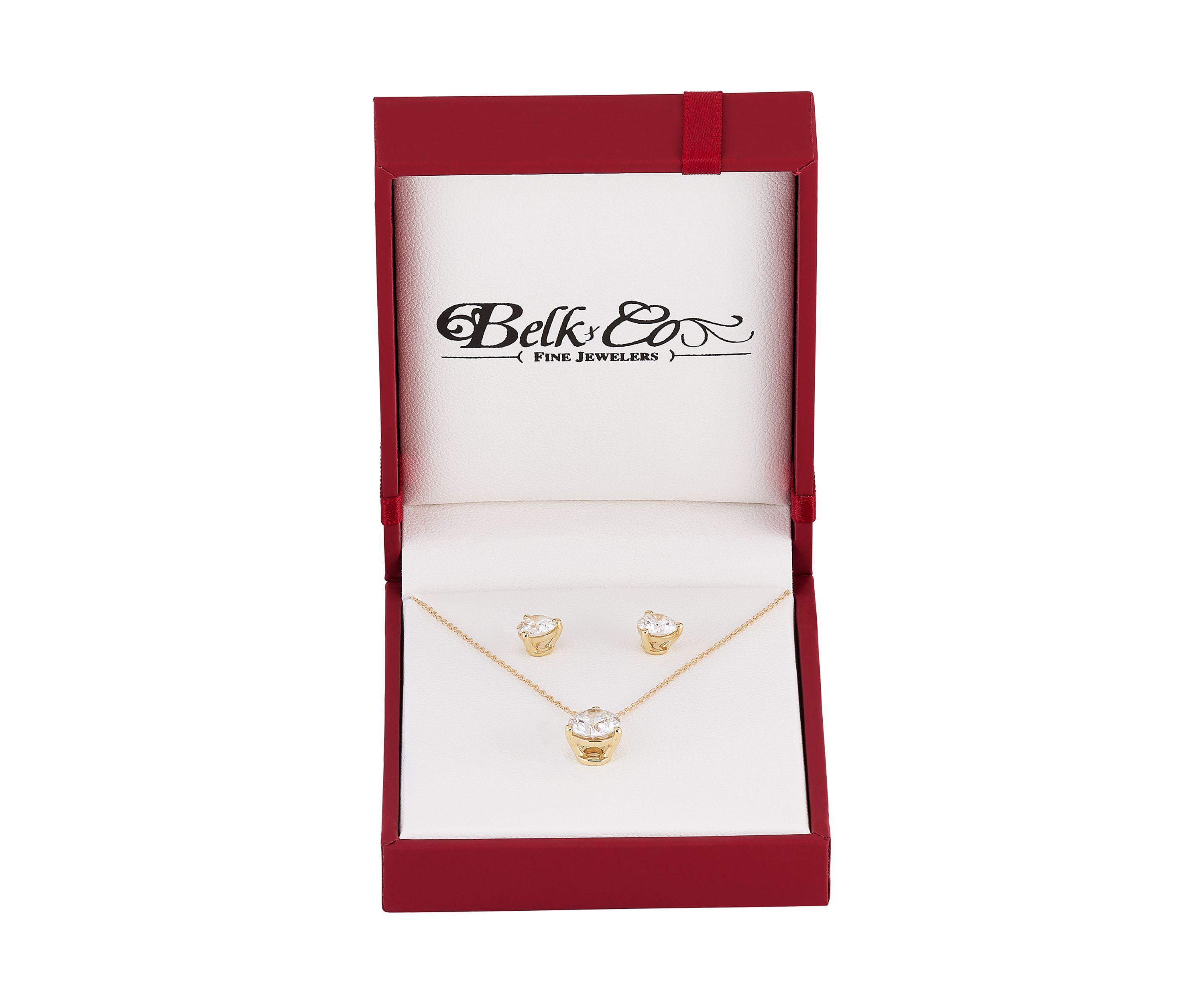 2.5 ct. t.w. Lab Grown Diamond Earrings and Pendant with 18" Rope Chain in 10K Yellow Gold