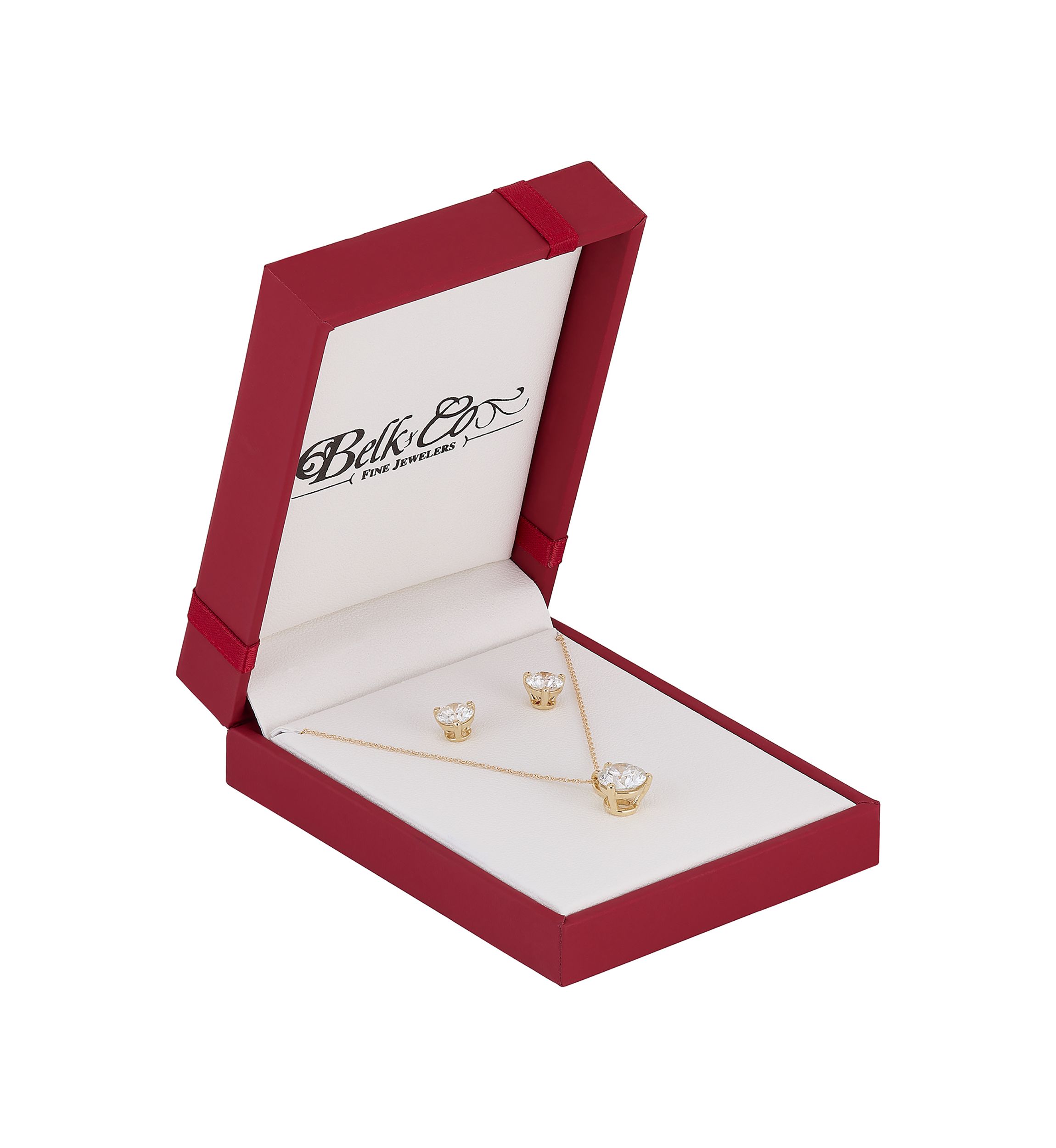 2.5 ct. t.w. Lab Grown Diamond Earrings and Pendant with 18" Rope Chain in 10K Yellow Gold