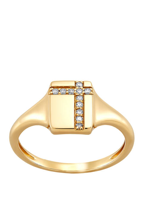 1/10 ct. t.w. Diamond Ring in 10K Yellow Gold 