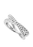 1/6 ct. t.w. Diamond Crossover Ring in Sterling Silver
