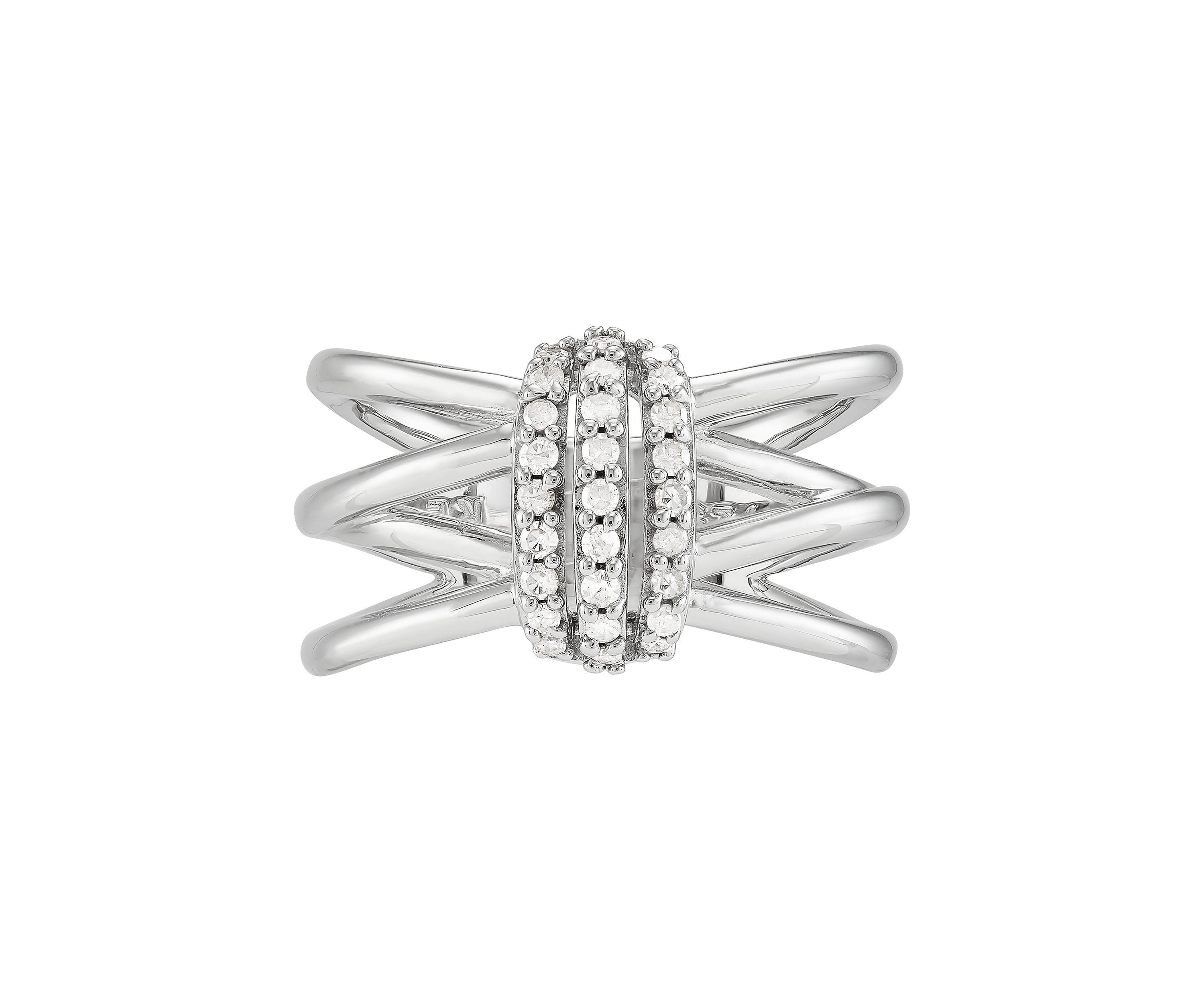 1/5 ct. t.w. Diamond Ring in Sterling Silver 
