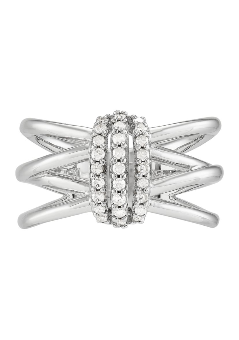 1/5 ct. t.w. Diamond Ring in Sterling Silver 