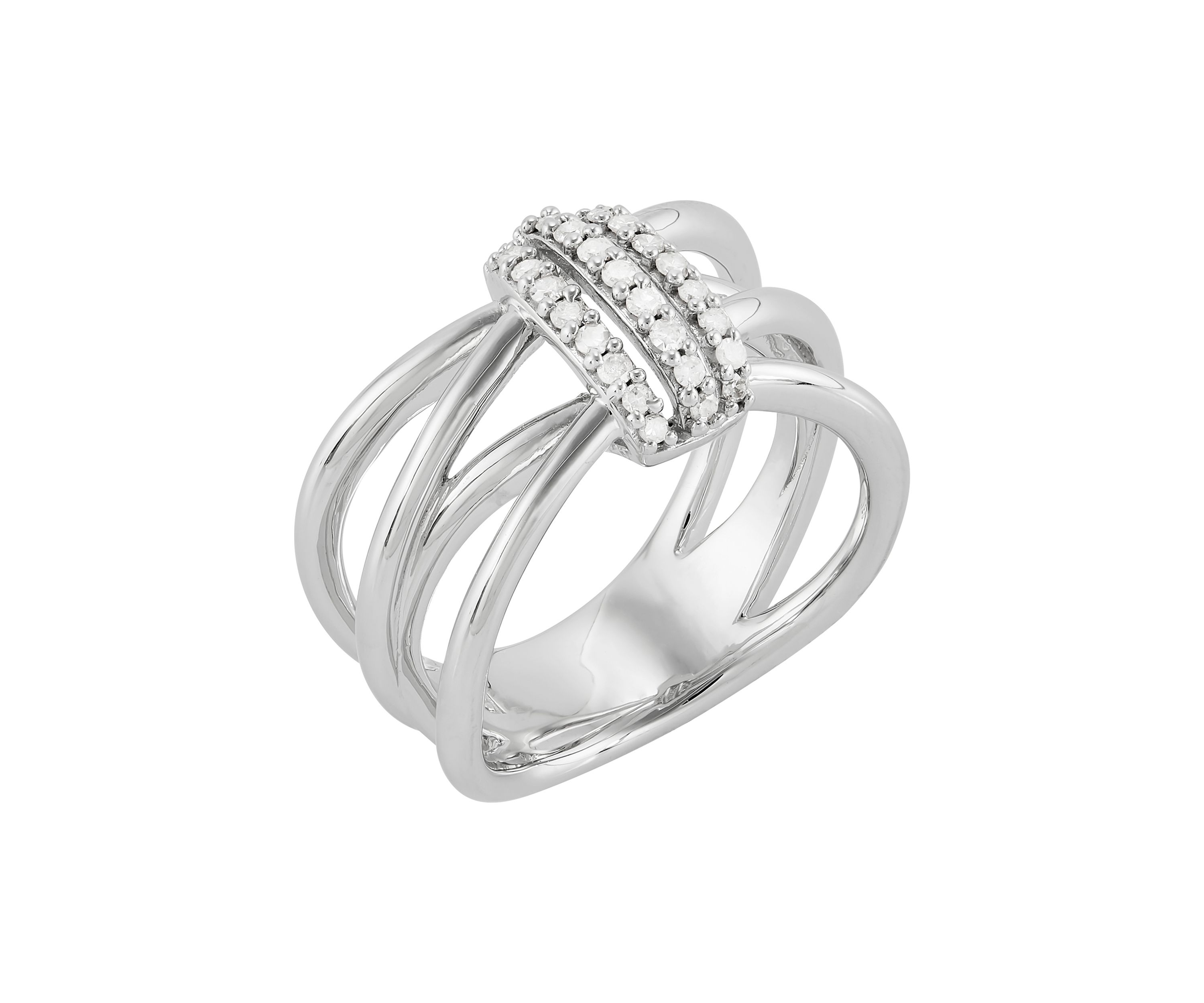 1/5 ct. t.w. Diamond Ring in Sterling Silver 