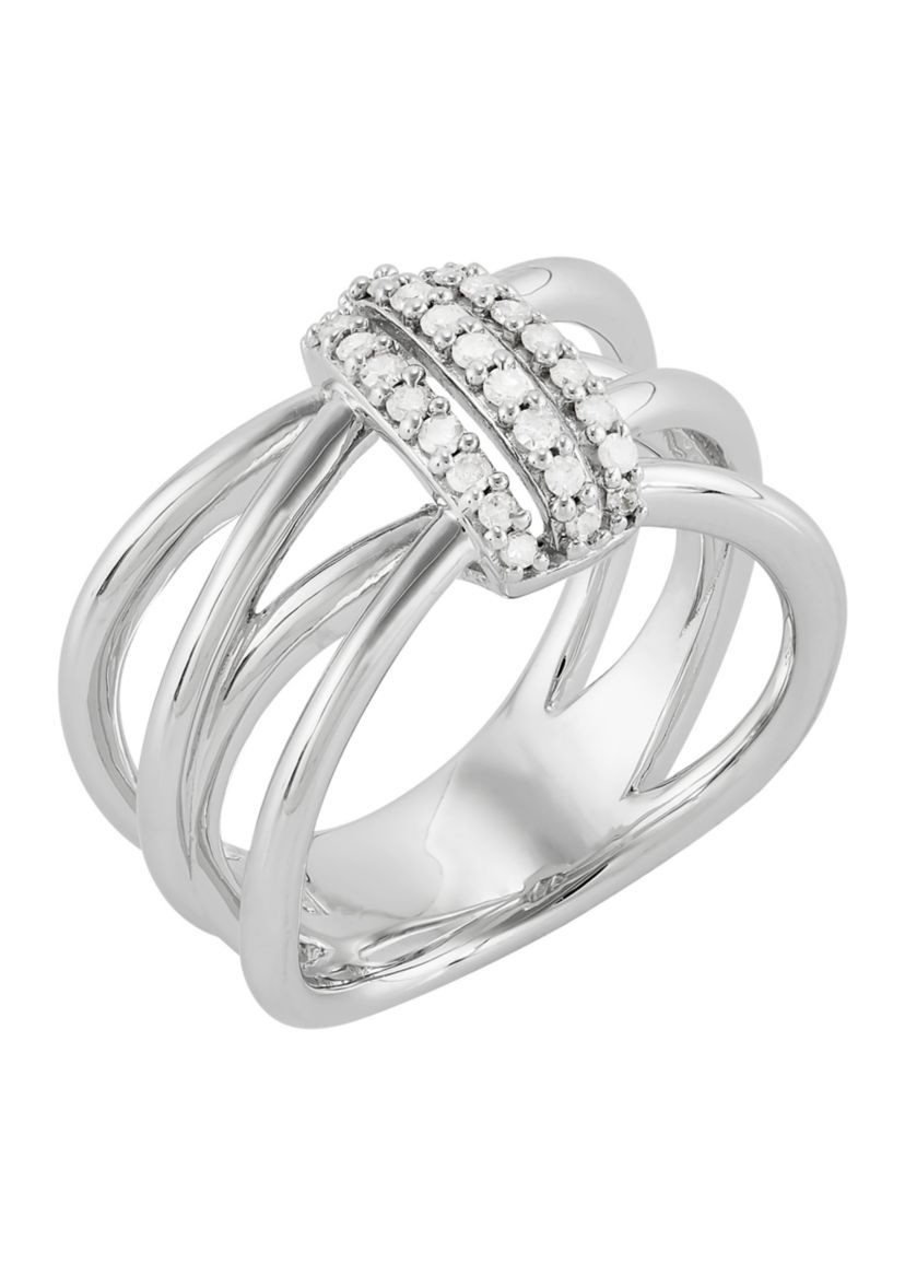 1/5 ct. t.w. Diamond Ring in Sterling Silver 