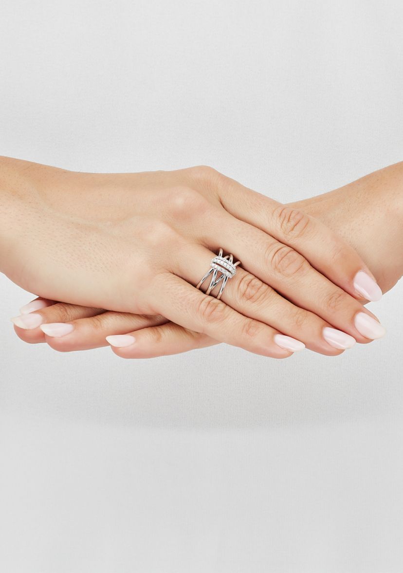 1/5 ct. t.w. Diamond Ring in Sterling Silver 