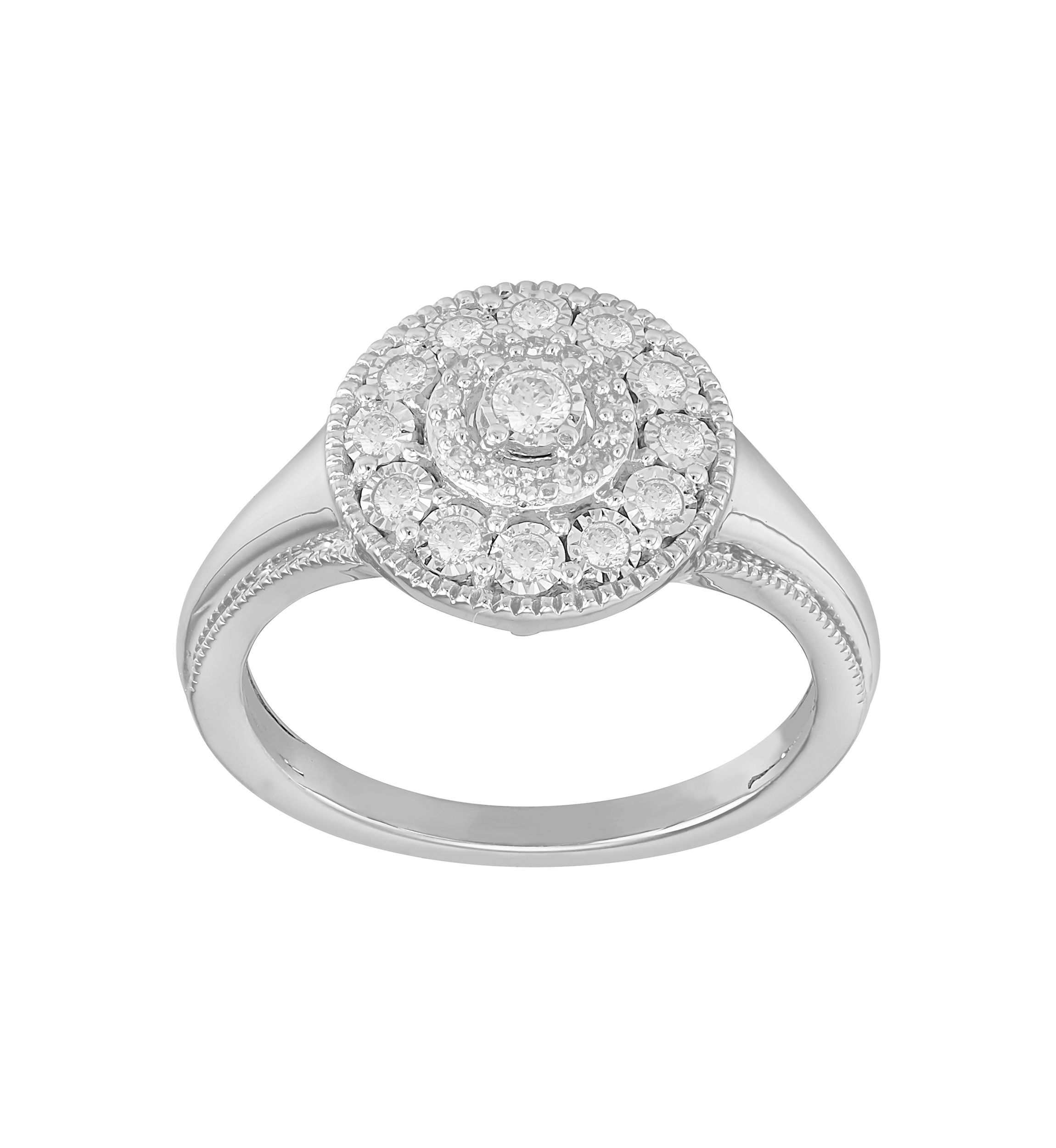 1/4 ct. t.w. Round Diamond Ring in Sterling Silver