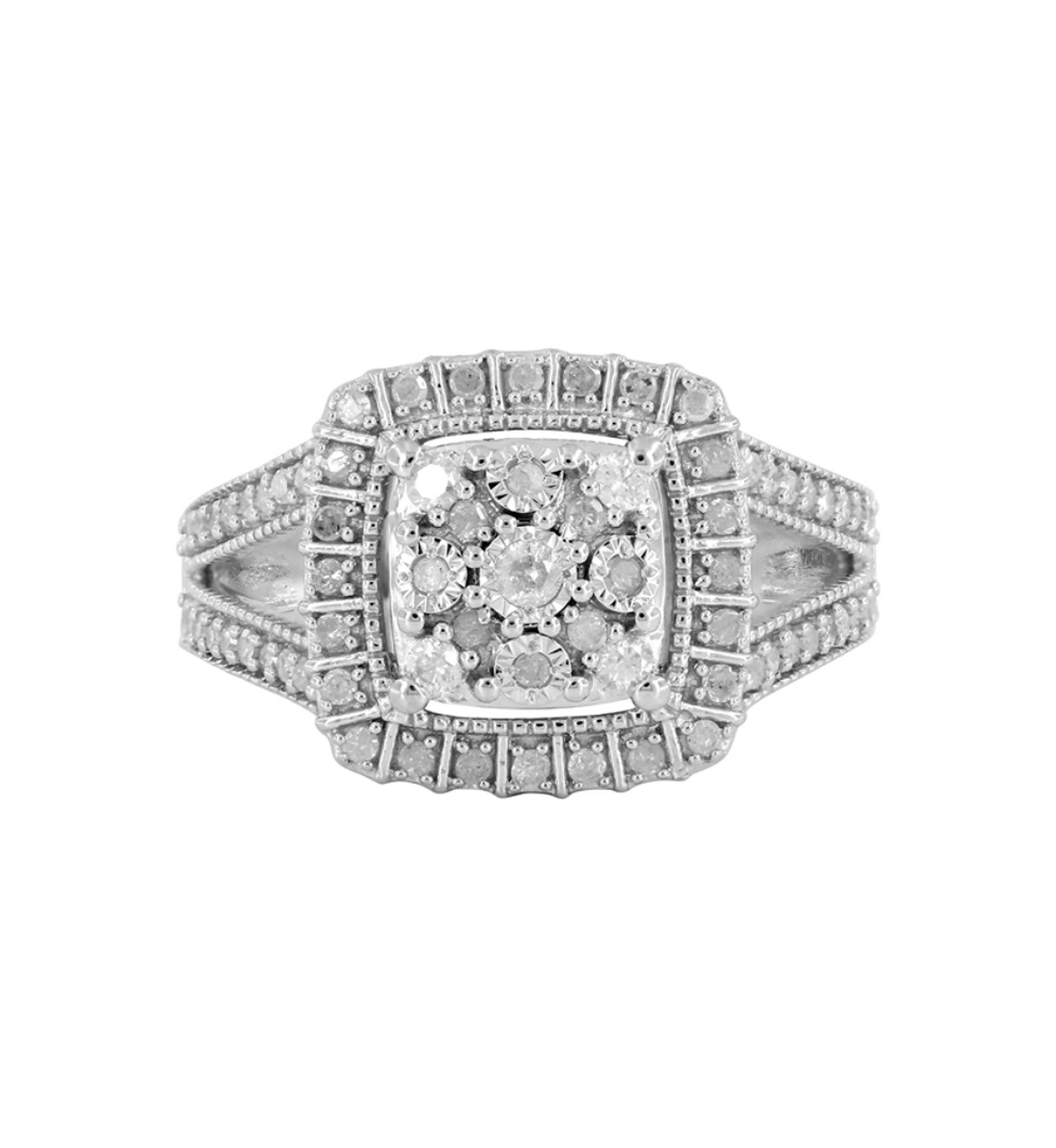  1/2 ct. t.w. Diamond Ring in Sterling Silver
