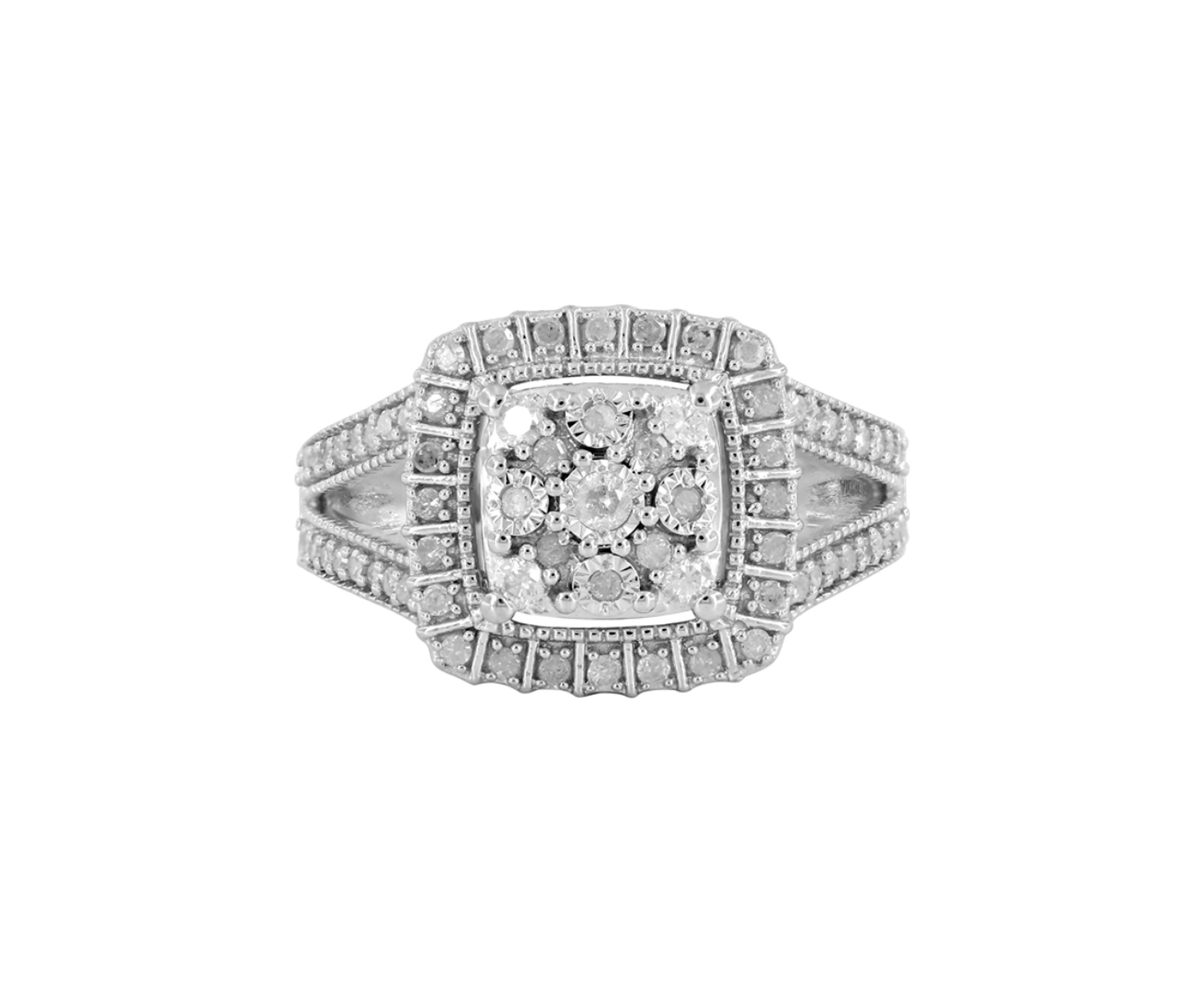  1/2 ct. t.w. Diamond Ring in Sterling Silver