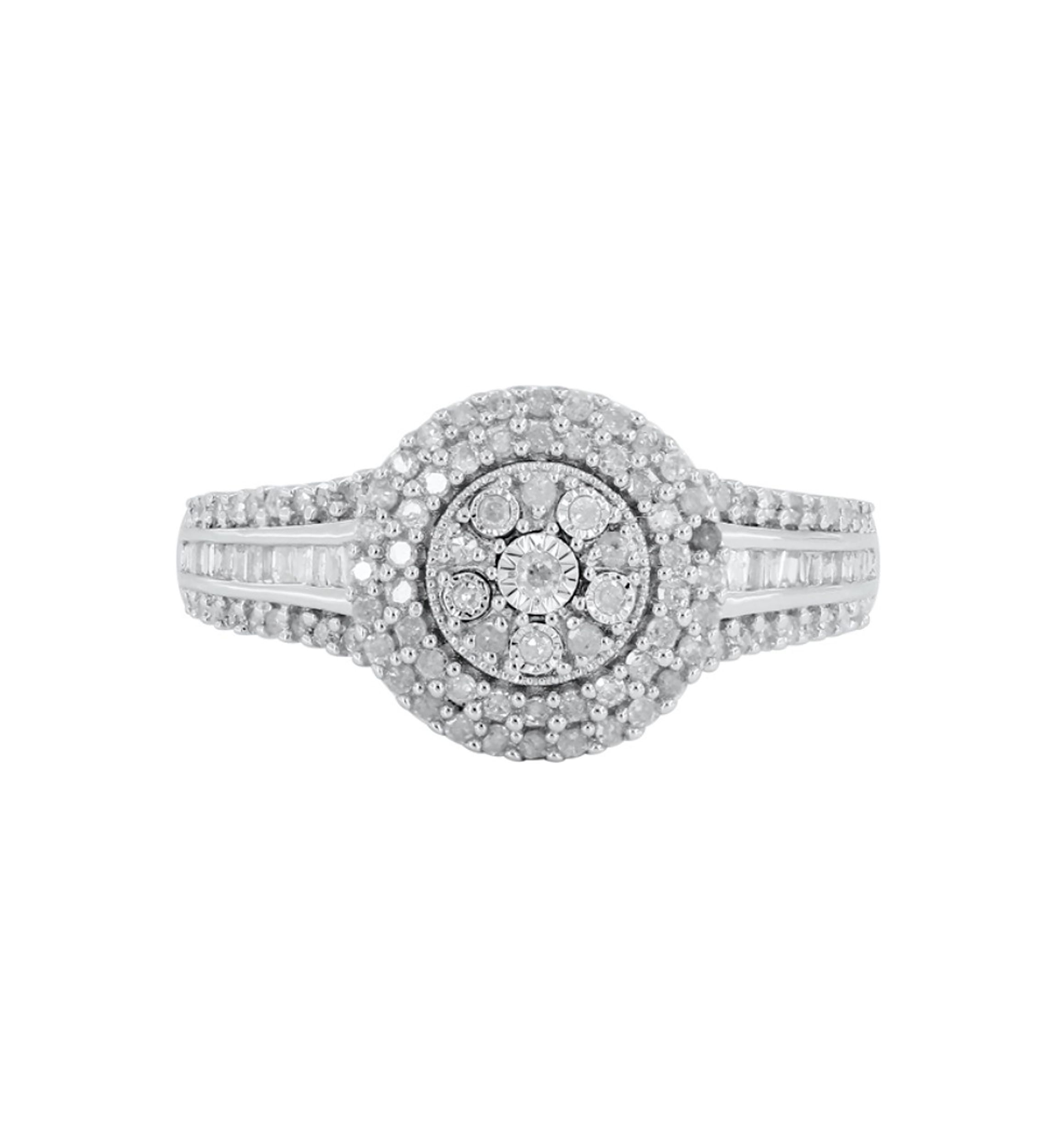 1/2 ct. t.w. Diamond Ring in Sterling Silver