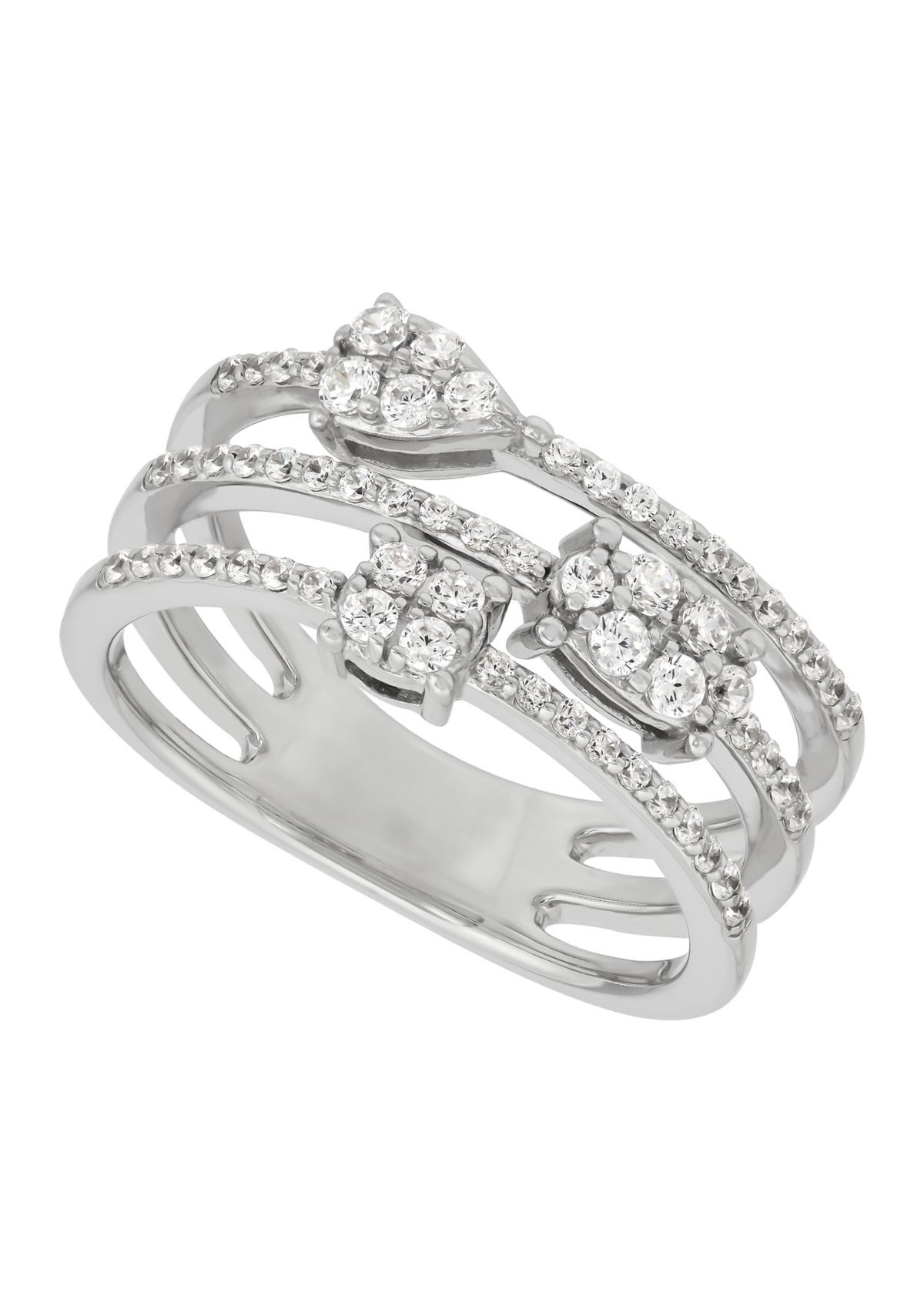 1/2 ct. t.w. Lab Grown Diamond Ring in Sterling Silver