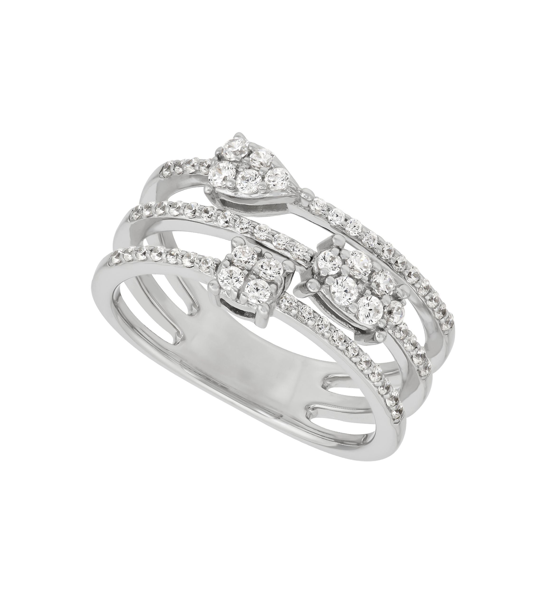 1/2 ct. t.w. Lab Grown Diamond Ring in Sterling Silver