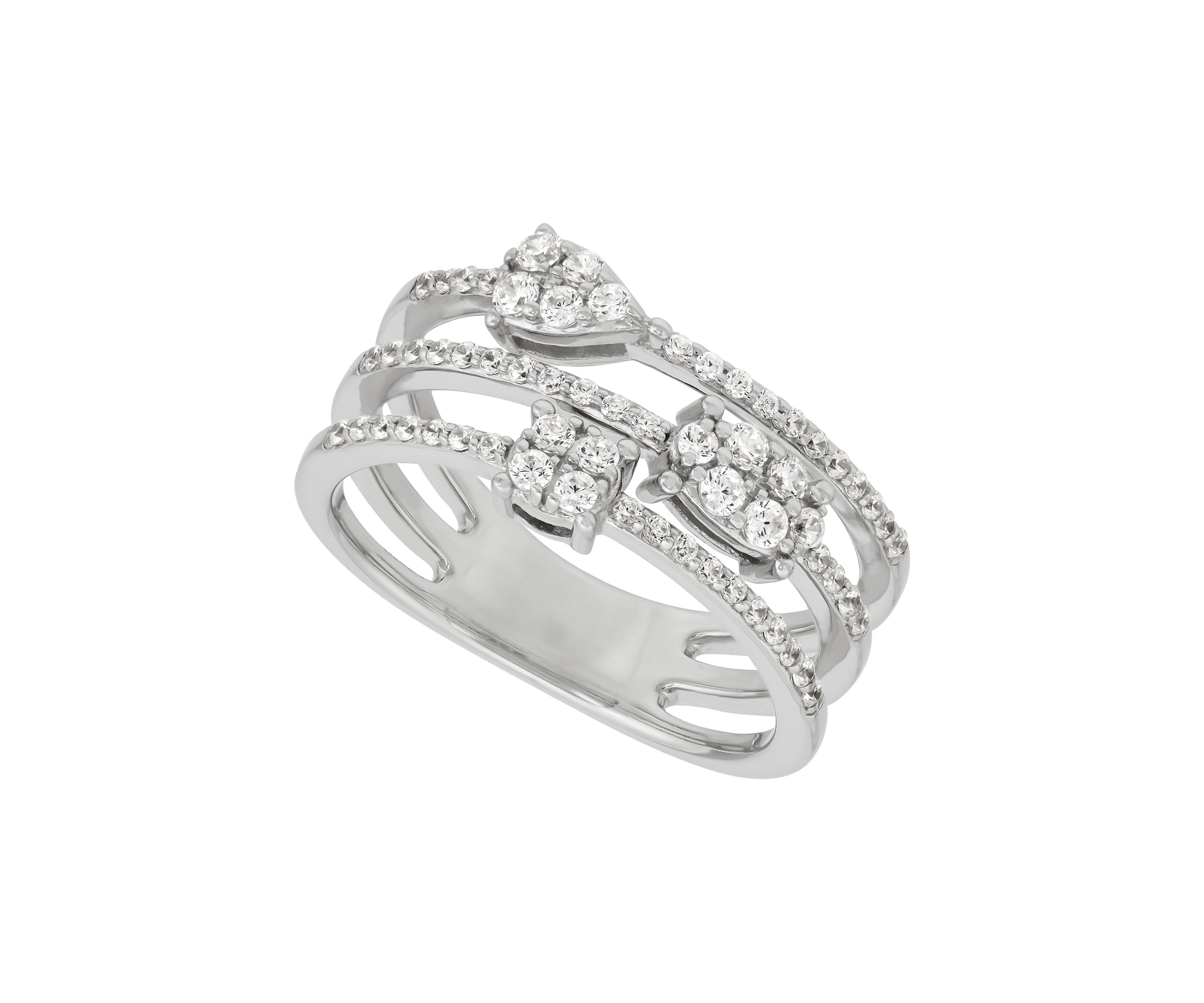 1/2 ct. t.w. Lab Grown Diamond Ring in Sterling Silver
