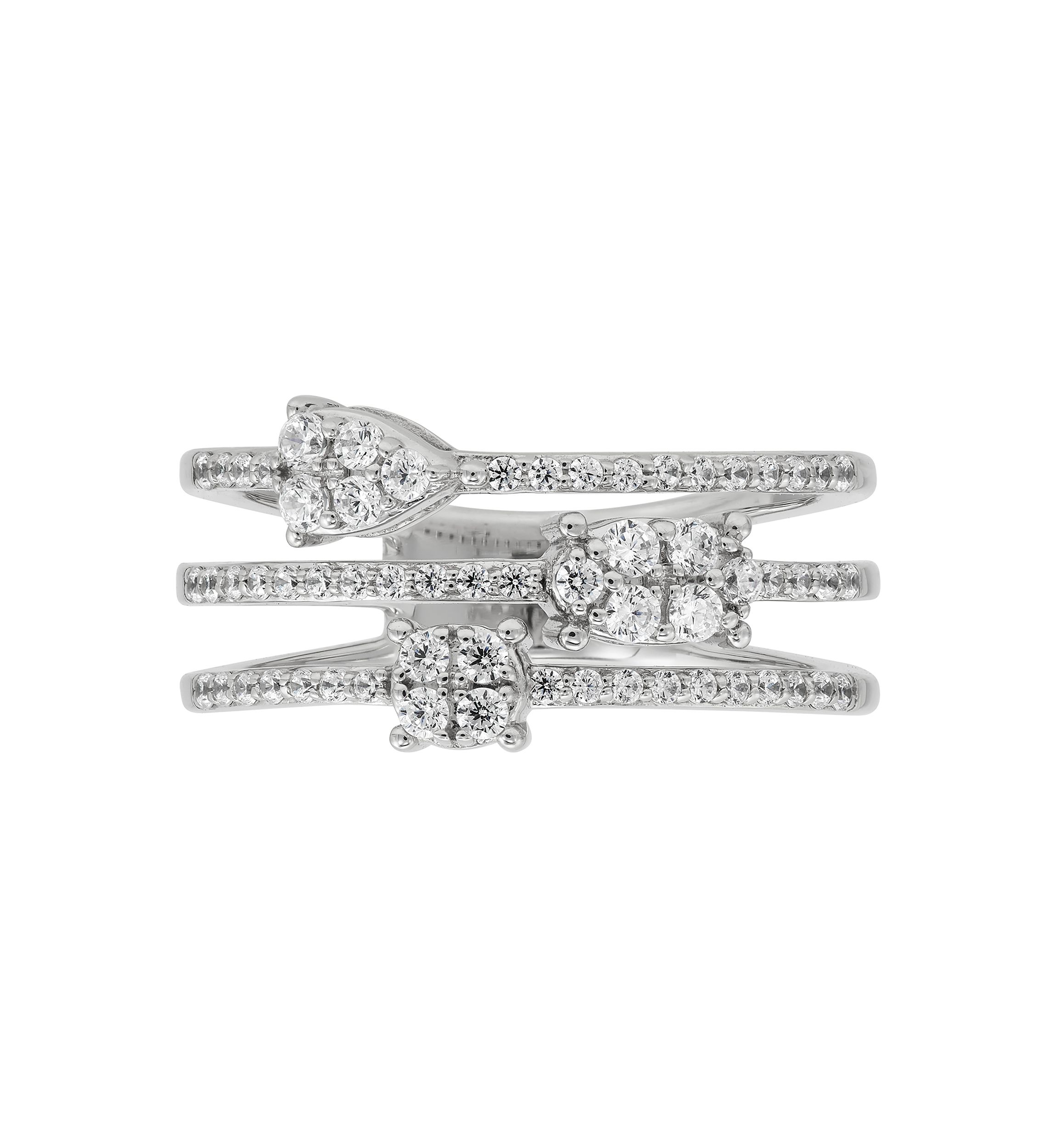 1/2 ct. t.w. Lab Grown Diamond Ring in Sterling Silver