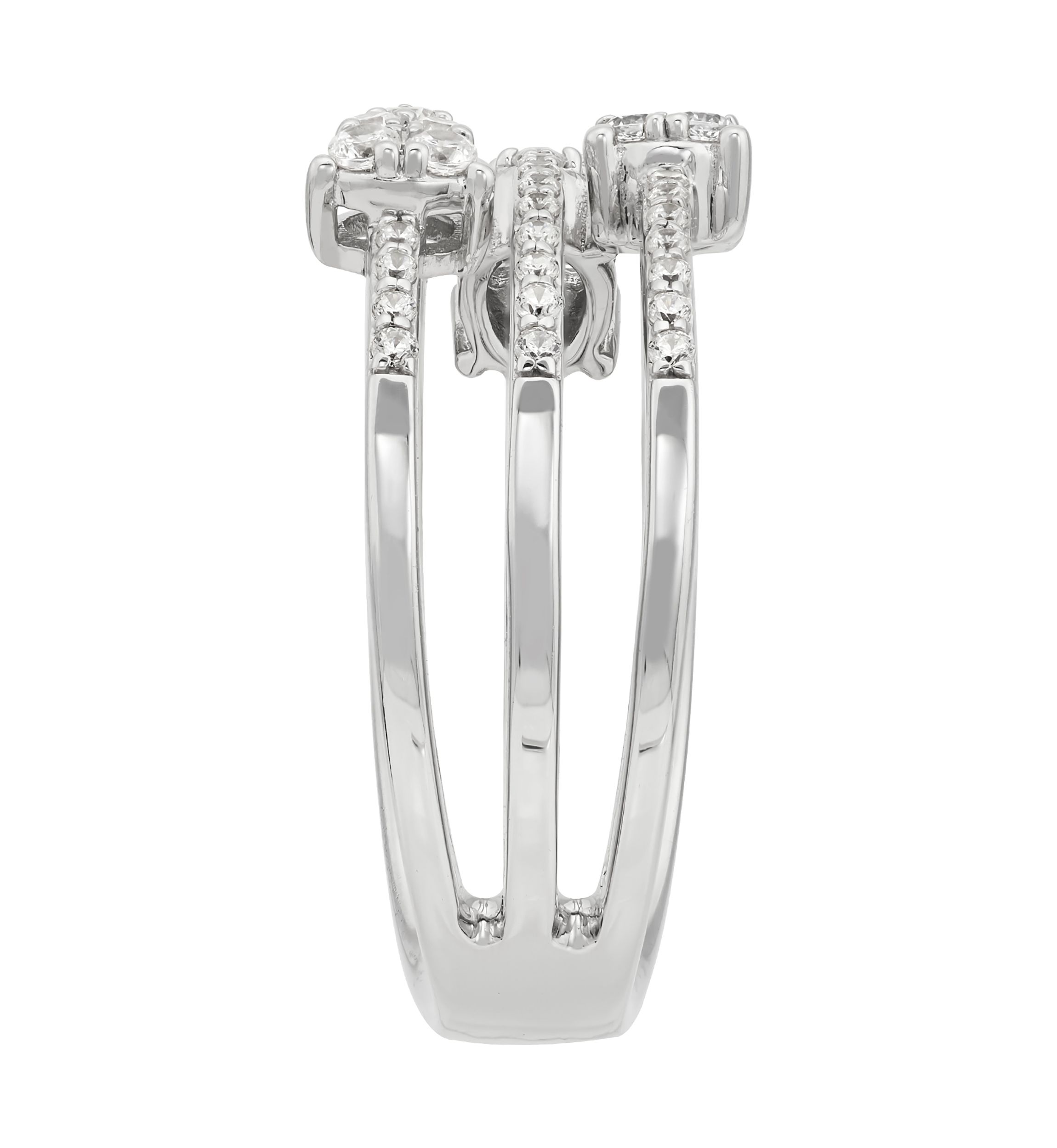 1/2 ct. t.w. Lab Grown Diamond Ring in Sterling Silver