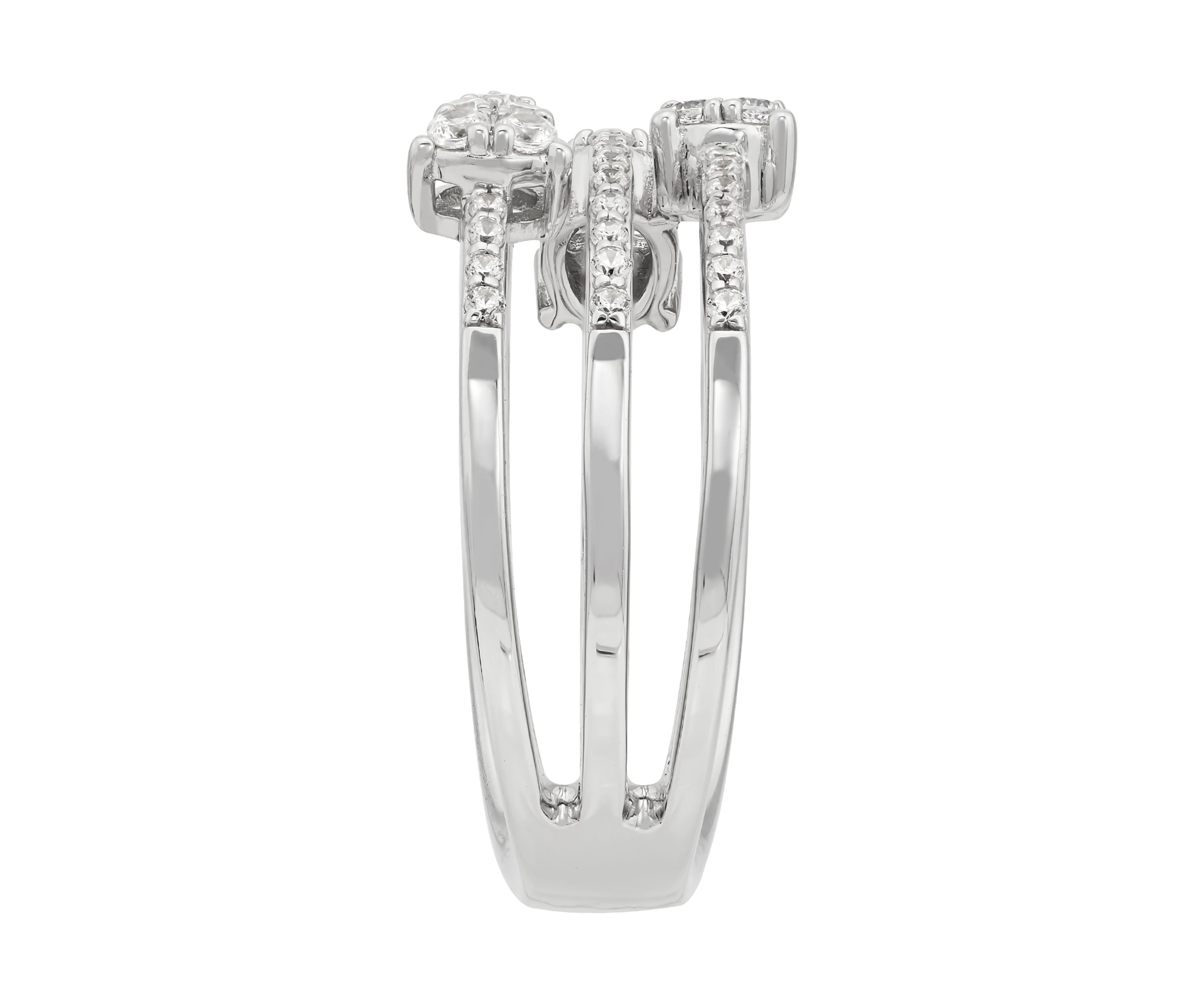 1/2 ct. t.w. Lab Grown Diamond Ring in Sterling Silver