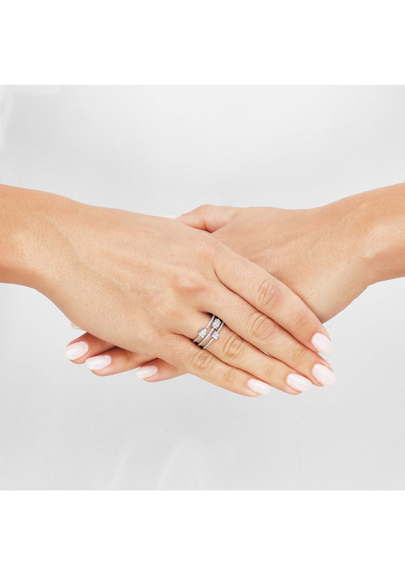 1/2 ct. t.w. Lab Grown Diamond Ring in Sterling Silver