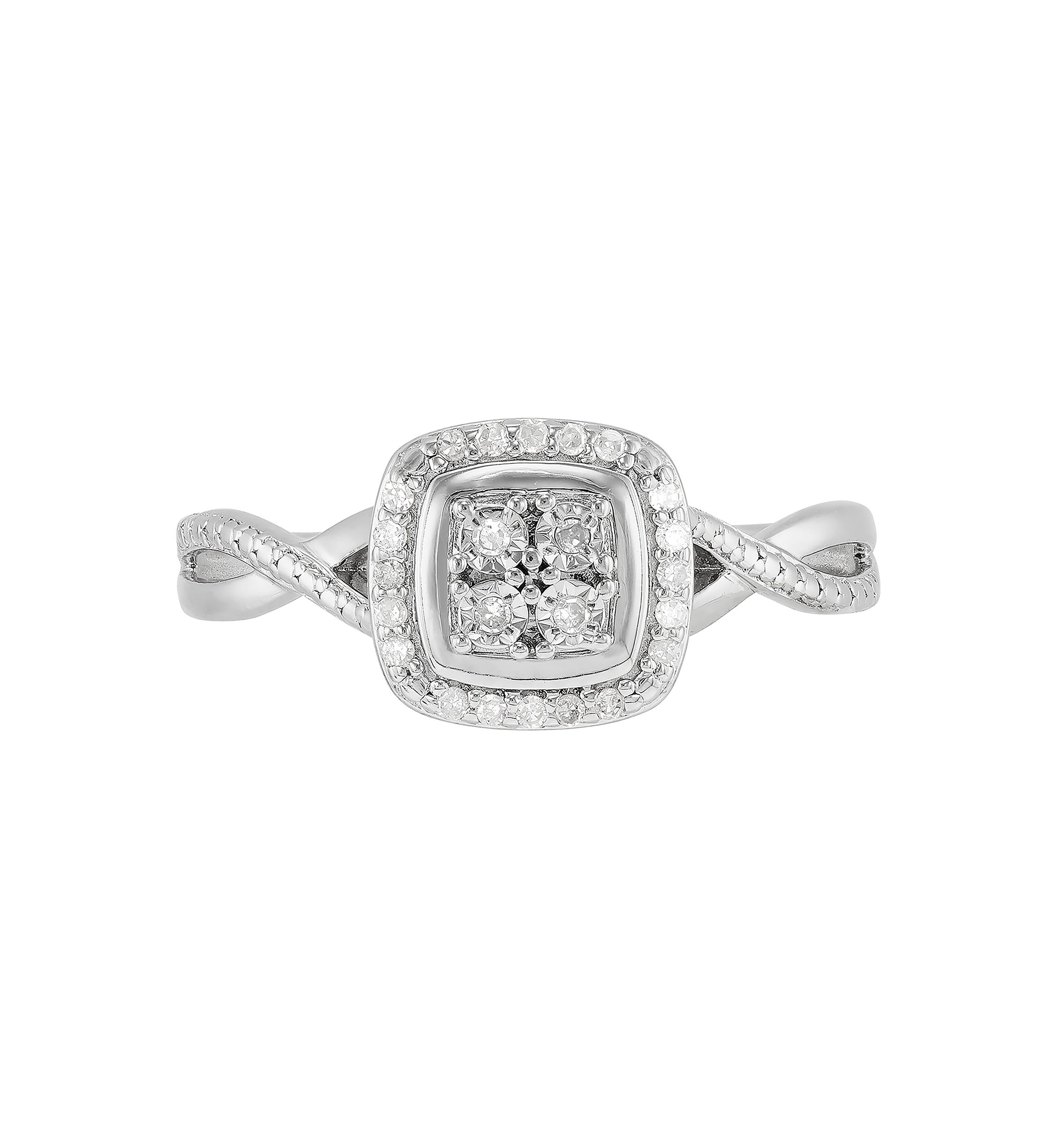 1/10 ct. t.w. Diamond Ring in Sterling Silver
