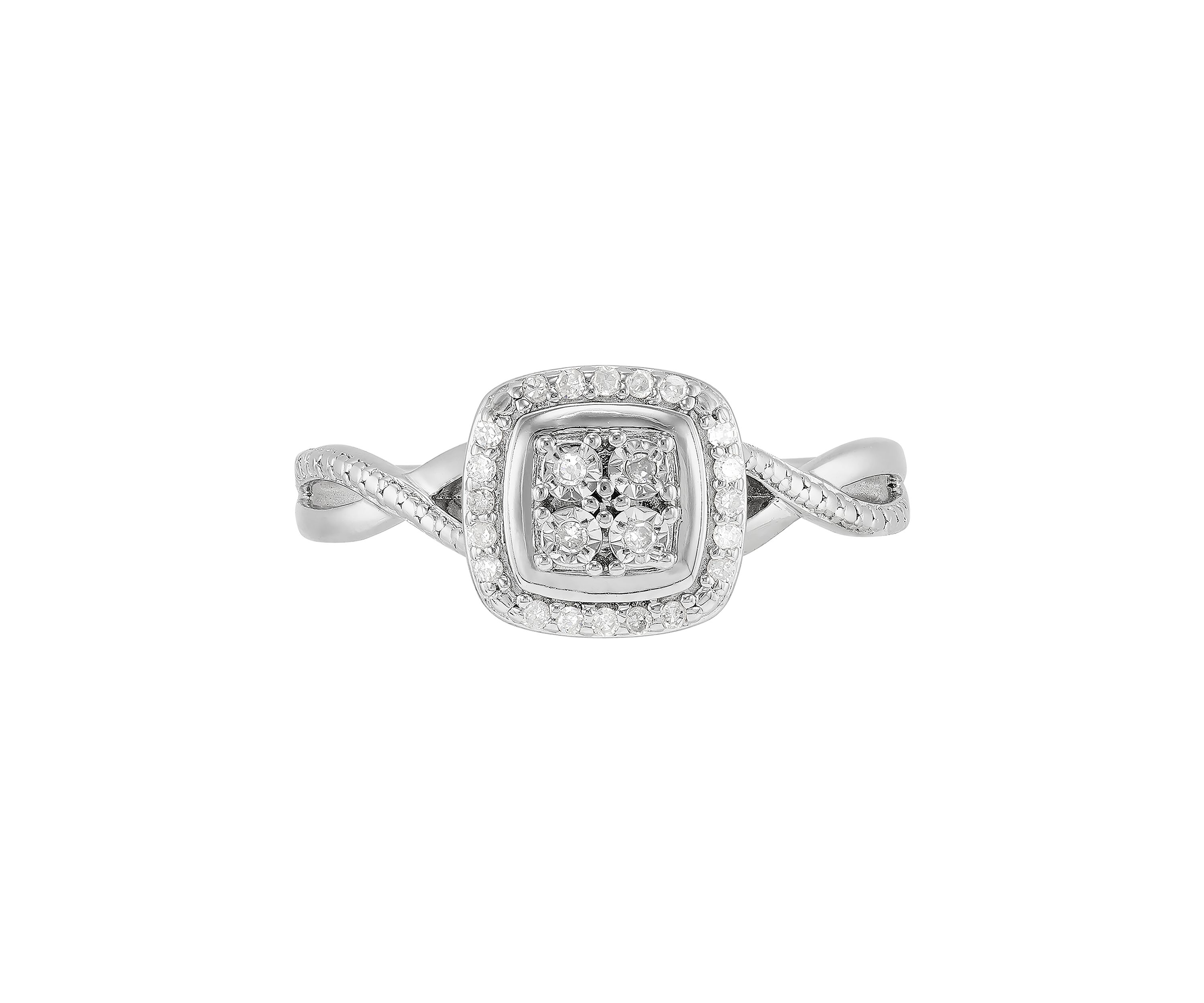 1/10 ct. t.w. Diamond Ring in Sterling Silver