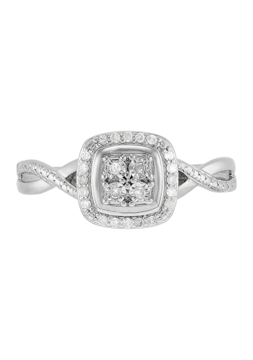 1/10 ct. t.w. Diamond Ring in Sterling Silver