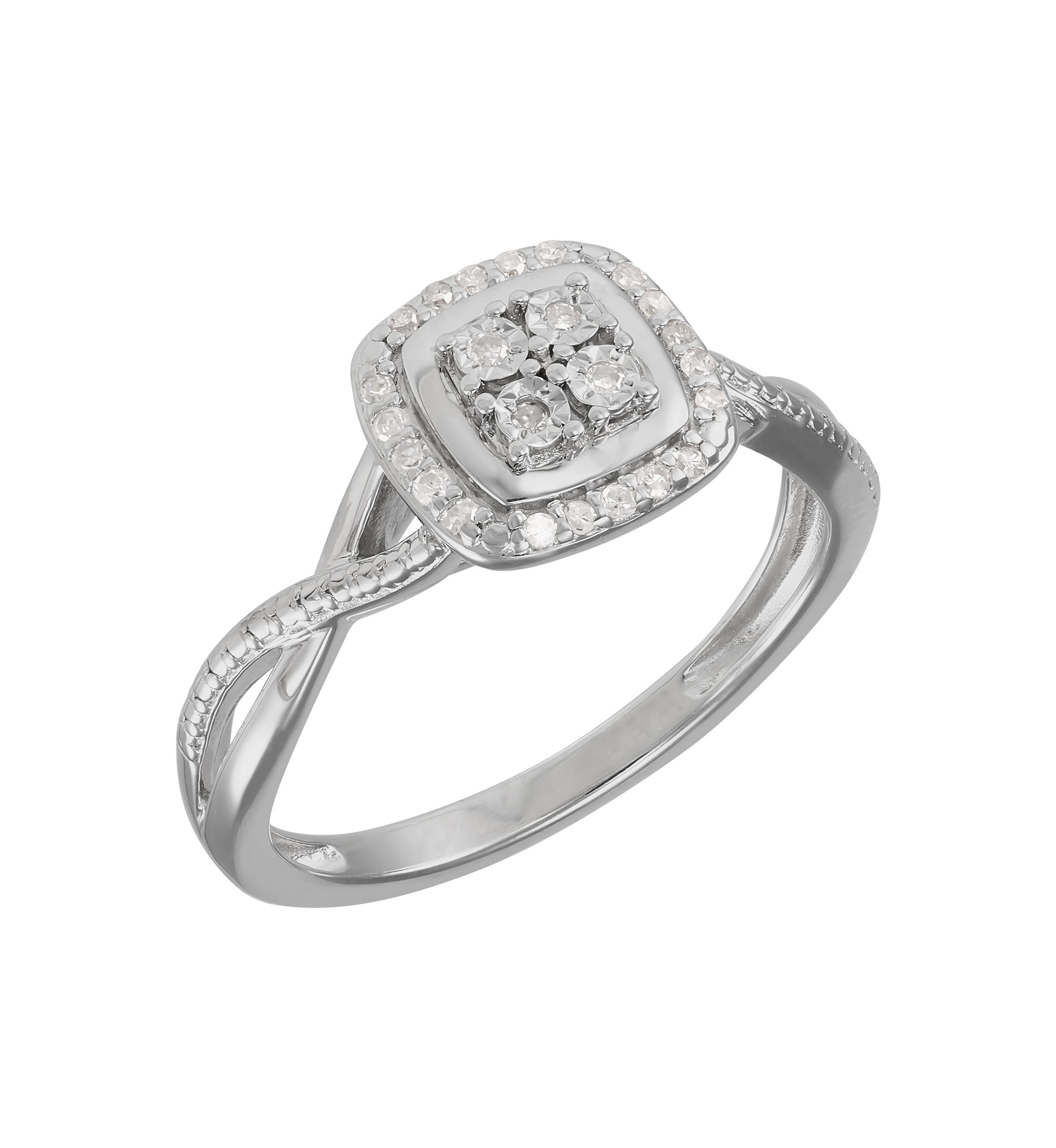 1/10 ct. t.w. Diamond Ring in Sterling Silver
