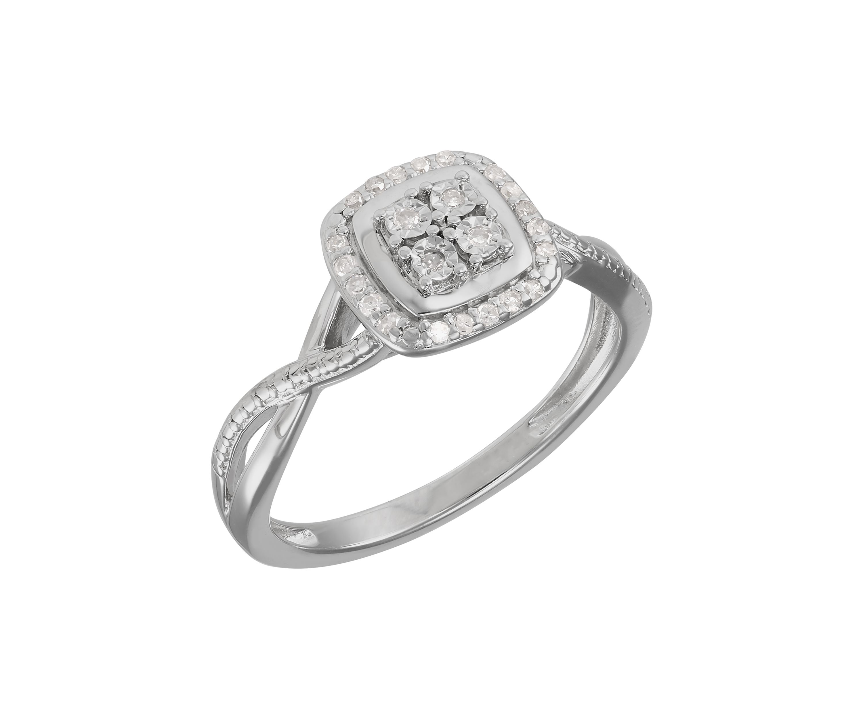1/10 ct. t.w. Diamond Ring in Sterling Silver