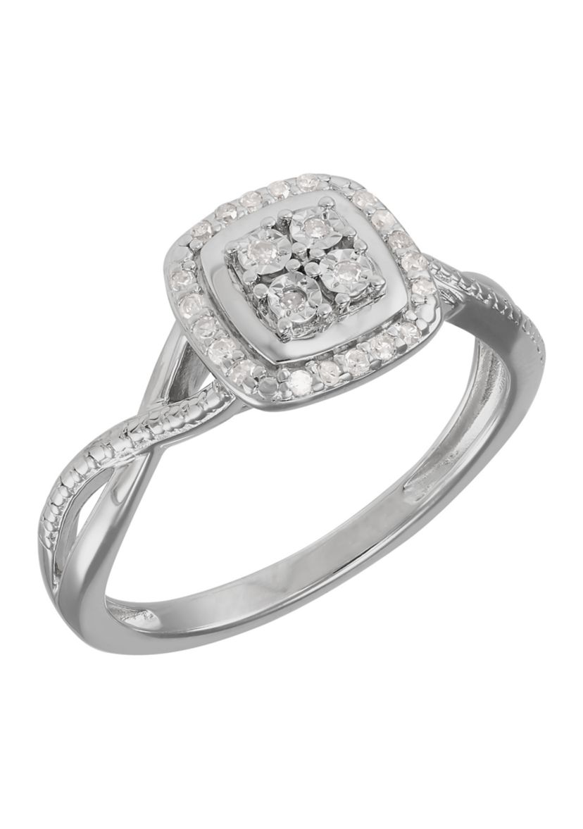 1/10 ct. t.w. Diamond Ring in Sterling Silver