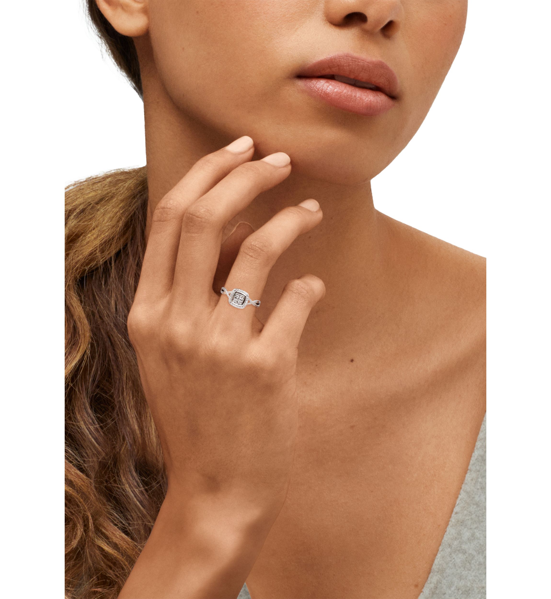 1/10 ct. t.w. Diamond Ring in Sterling Silver