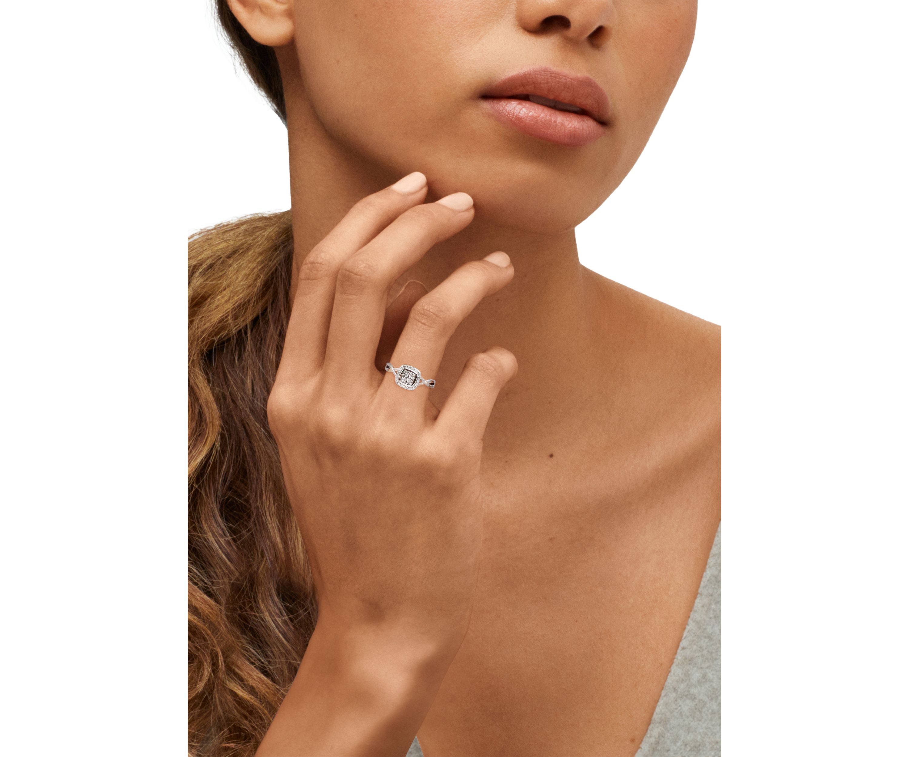 1/10 ct. t.w. Diamond Ring in Sterling Silver