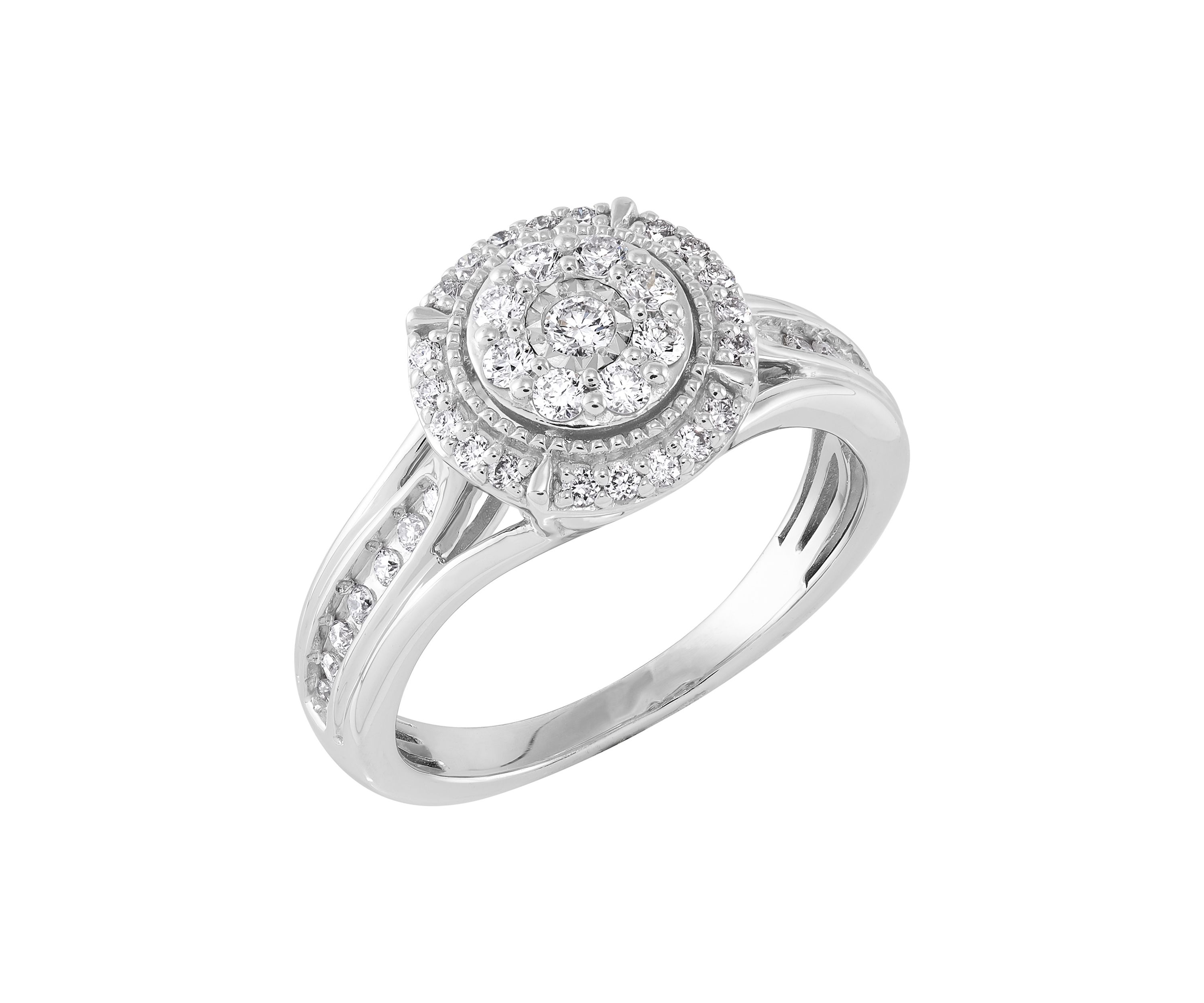 1/2 ct. t.w. Lab Grown Diamond Ring in Sterling Silver