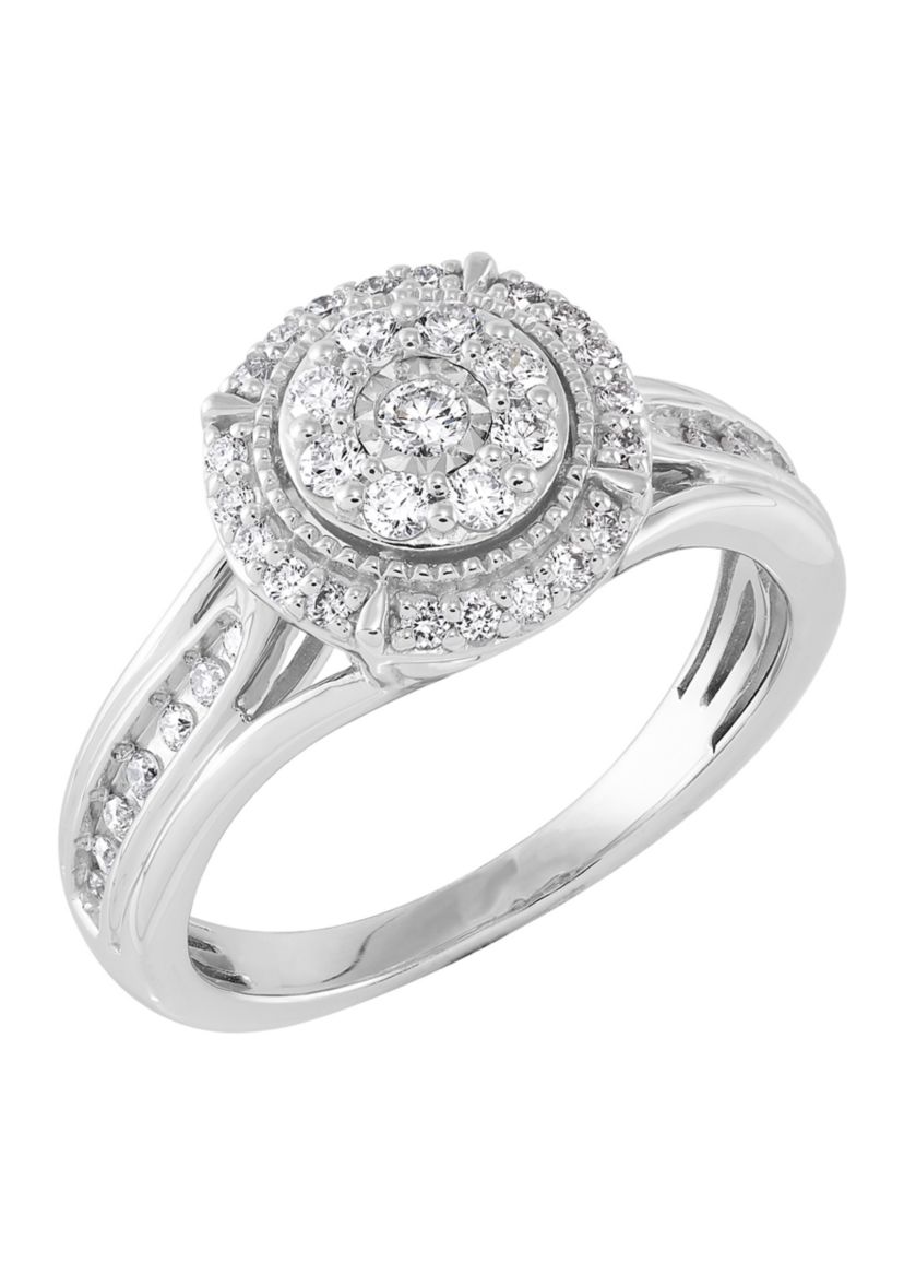 1/2 ct. t.w. Lab Grown Diamond Ring in Sterling Silver