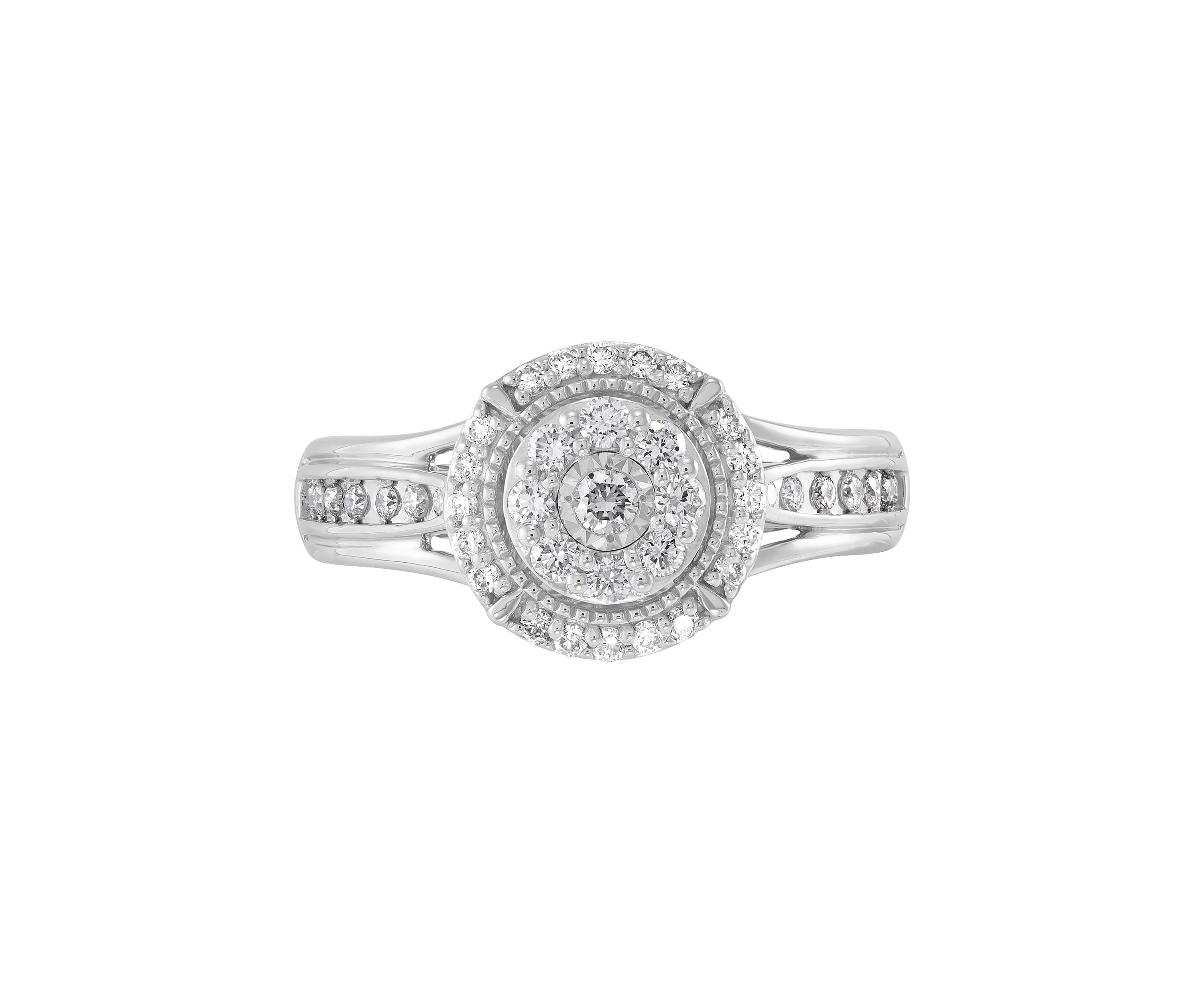 1/2 ct. t.w. Lab Grown Diamond Ring in Sterling Silver