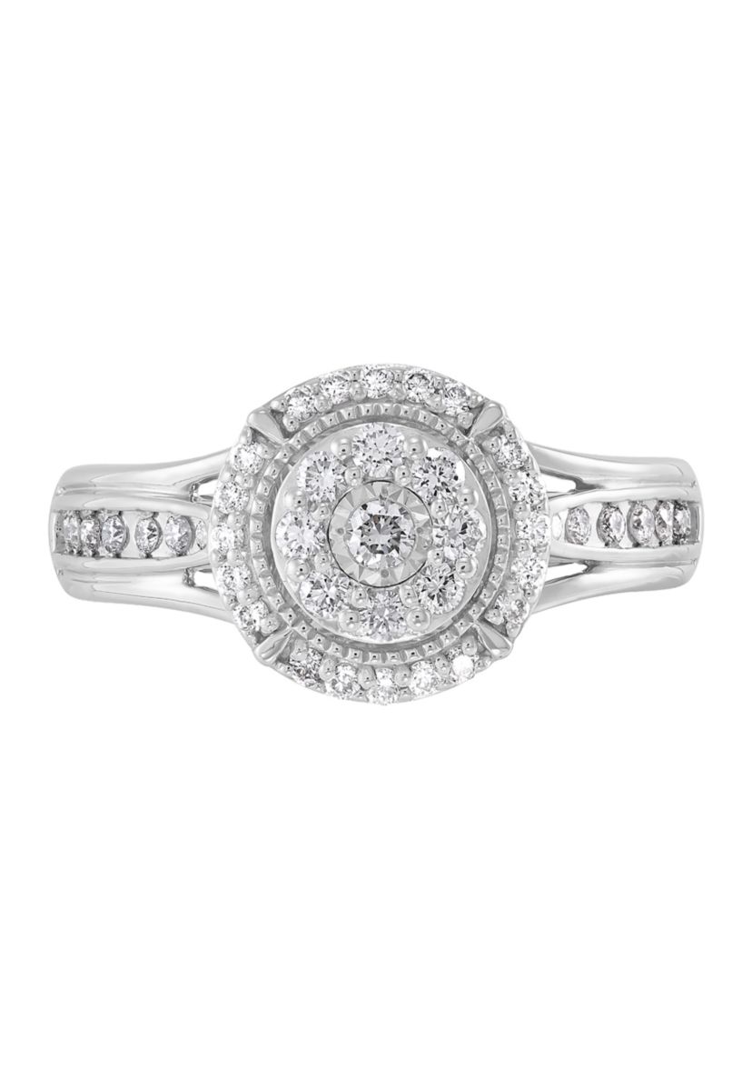 1/2 ct. t.w. Lab Grown Diamond Ring in Sterling Silver