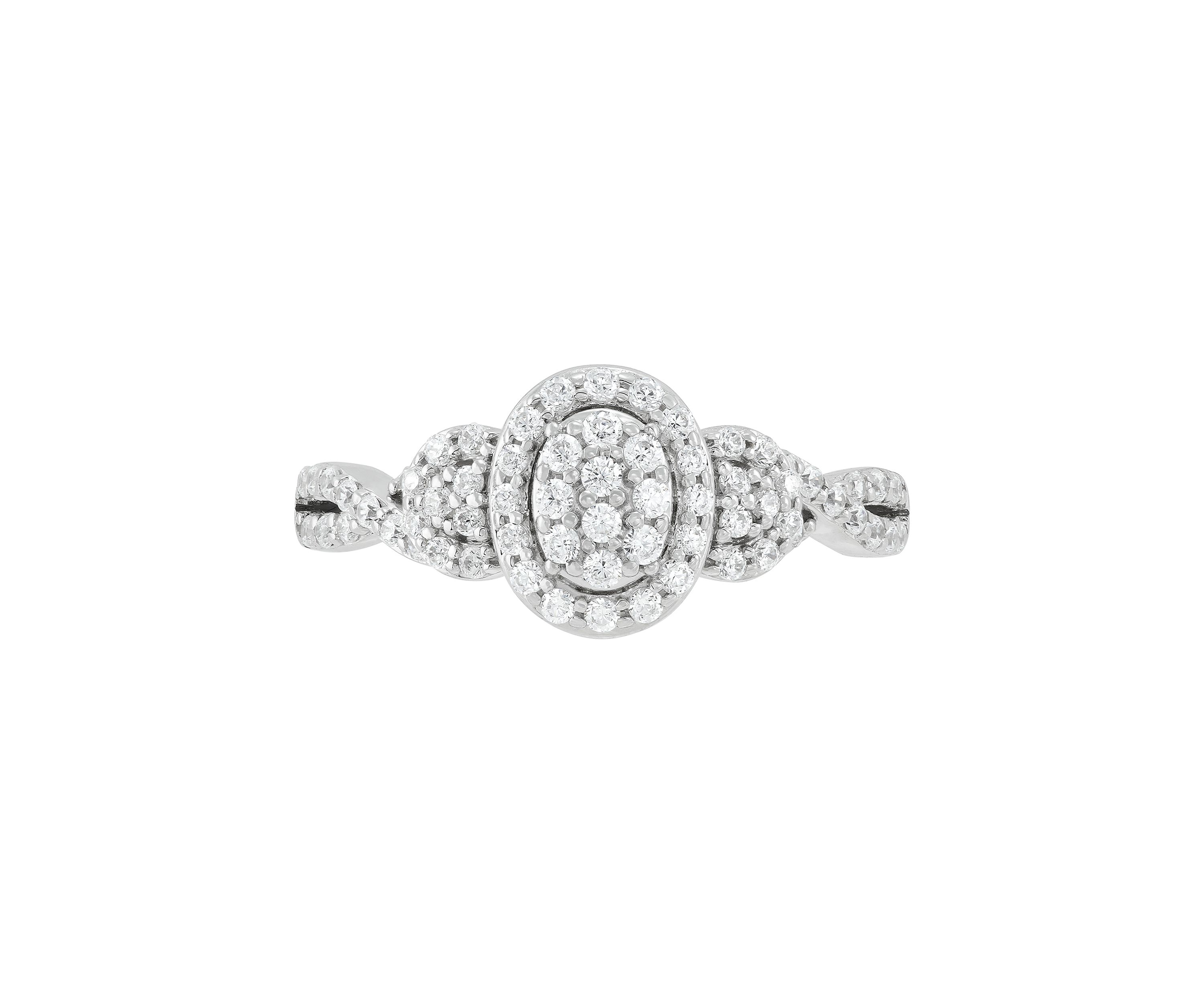 1/2 ct. t.w. Lab Grown Diamond Ring in Sterling Silver