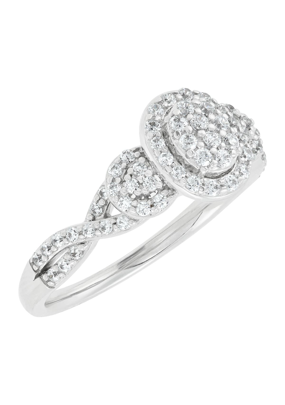 1/2 ct. t.w. Lab Grown Diamond Ring in Sterling Silver