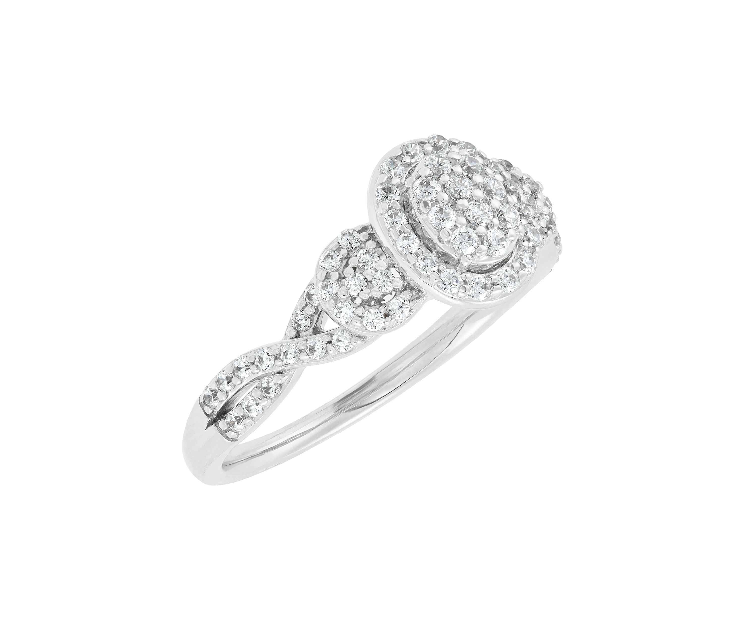 1/2 ct. t.w. Lab Grown Diamond Ring in Sterling Silver