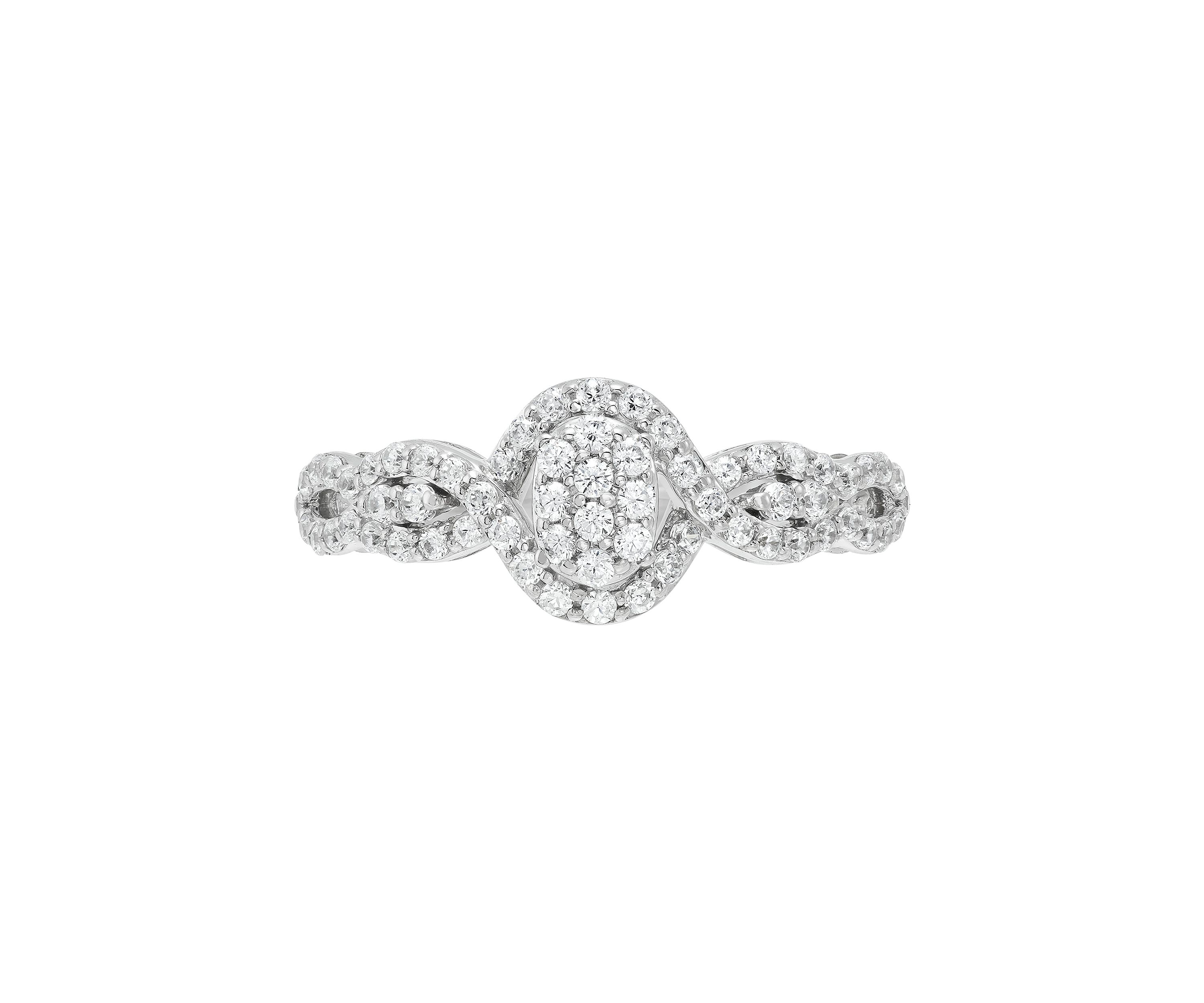 1/2 ct. t.w. Lab Grown Diamond Ring in Sterling Silver