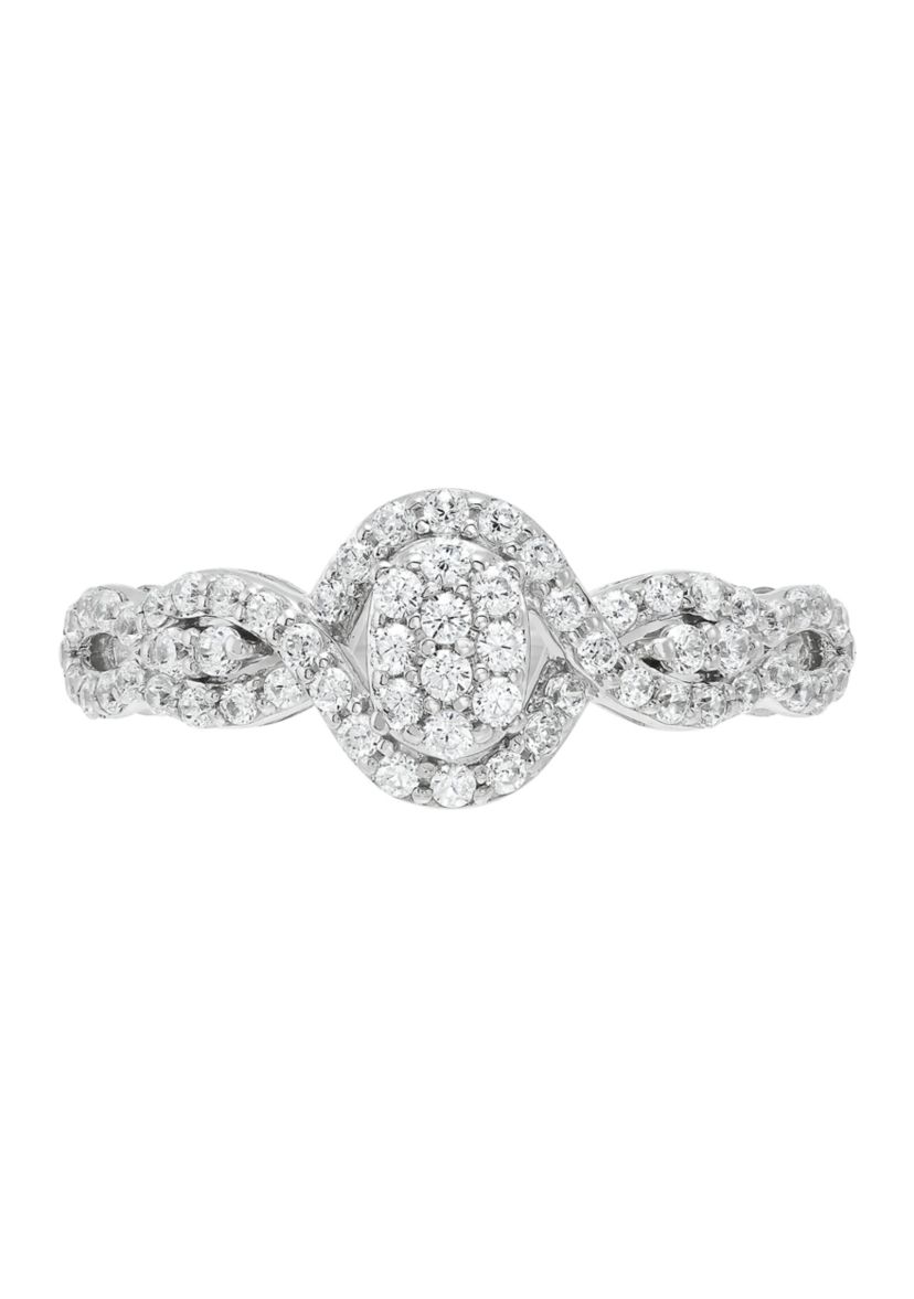 1/2 ct. t.w. Lab Grown Diamond Ring in Sterling Silver