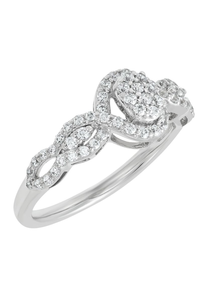 1/2 ct. t.w. Lab Grown Diamond Ring in Sterling Silver