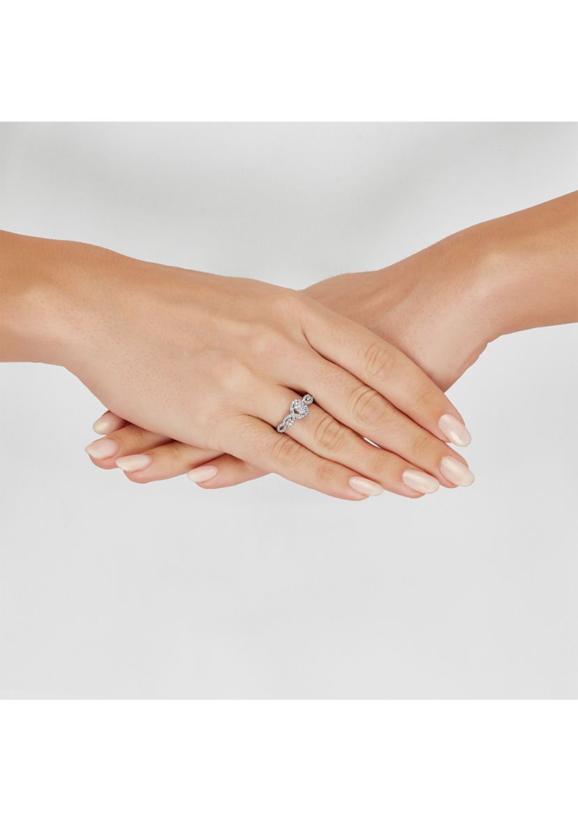1/2 ct. t.w. Lab Grown Diamond Ring in Sterling Silver
