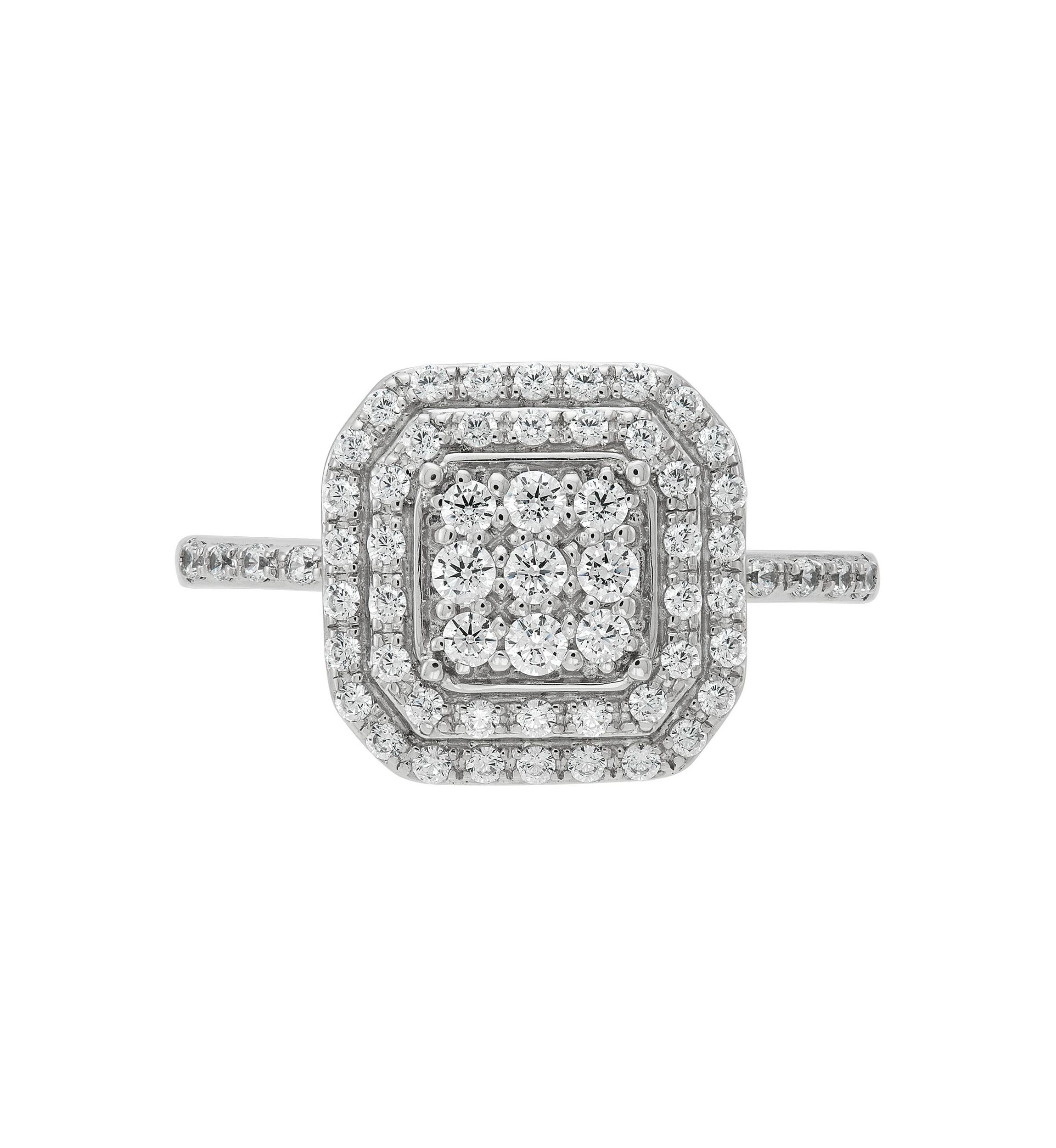  1/2 ct. t.w. Lab Grown Diamond Ring in Sterling Silver