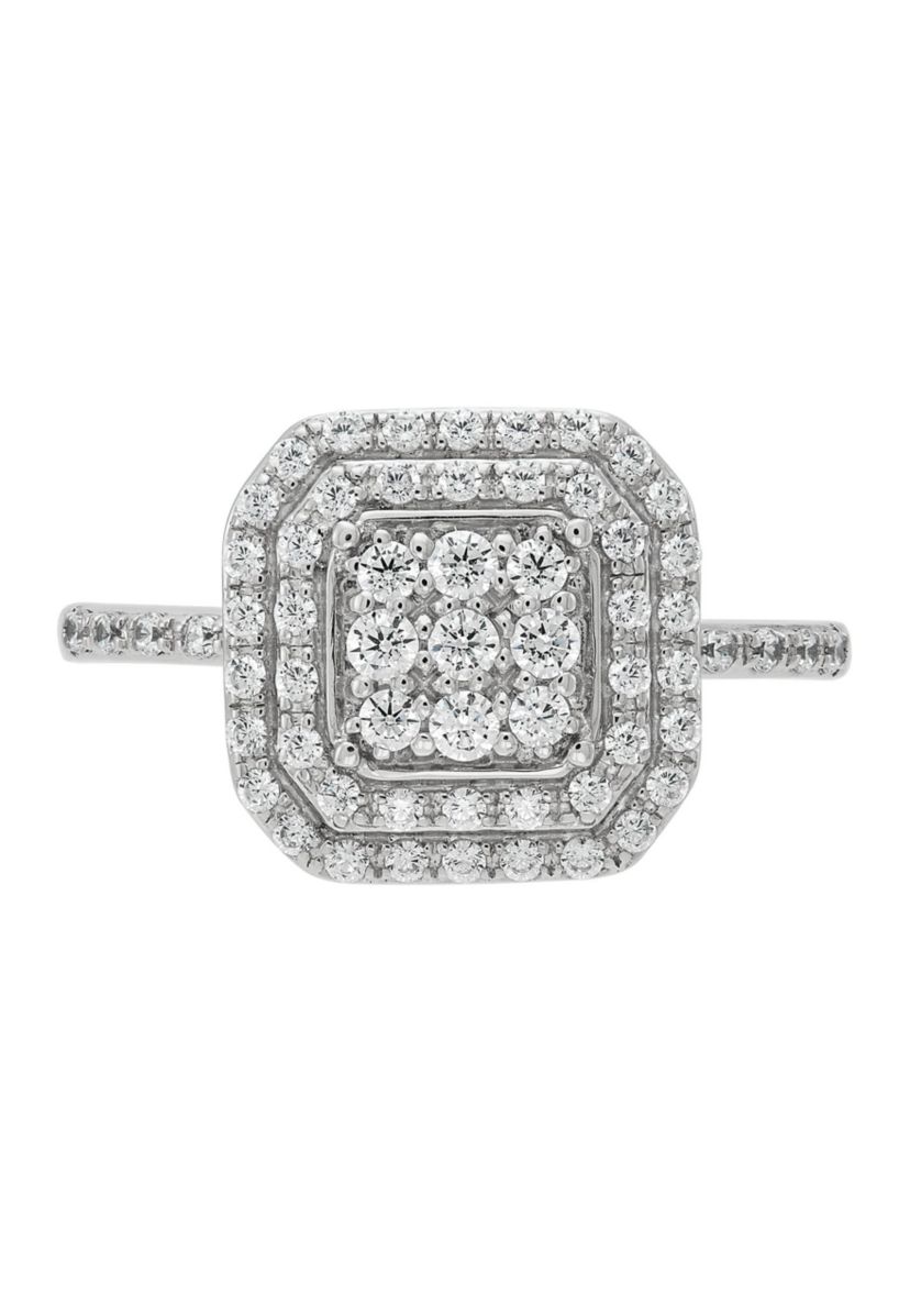  1/2 ct. t.w. Lab Grown Diamond Ring in Sterling Silver