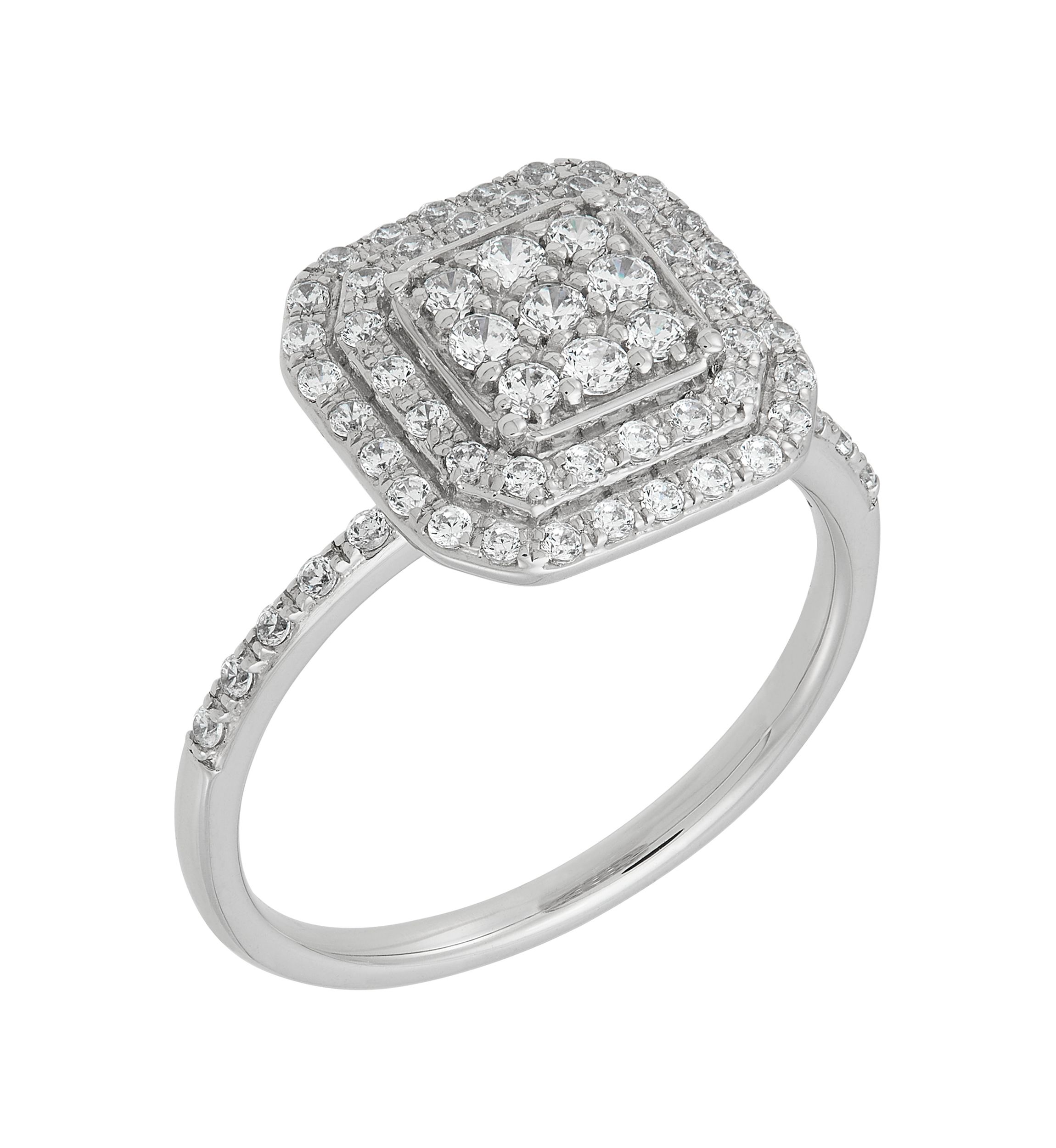  1/2 ct. t.w. Lab Grown Diamond Ring in Sterling Silver