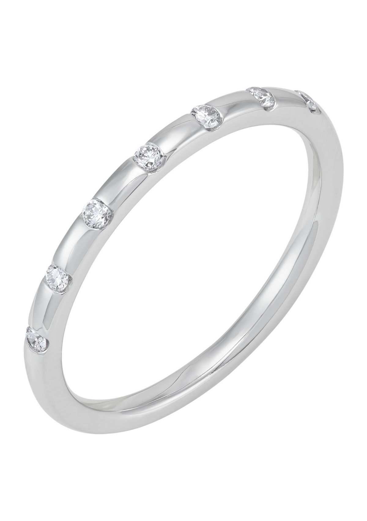  1/10 ct. t.w. Lab Grown Diamond Ring in 10K White Gold