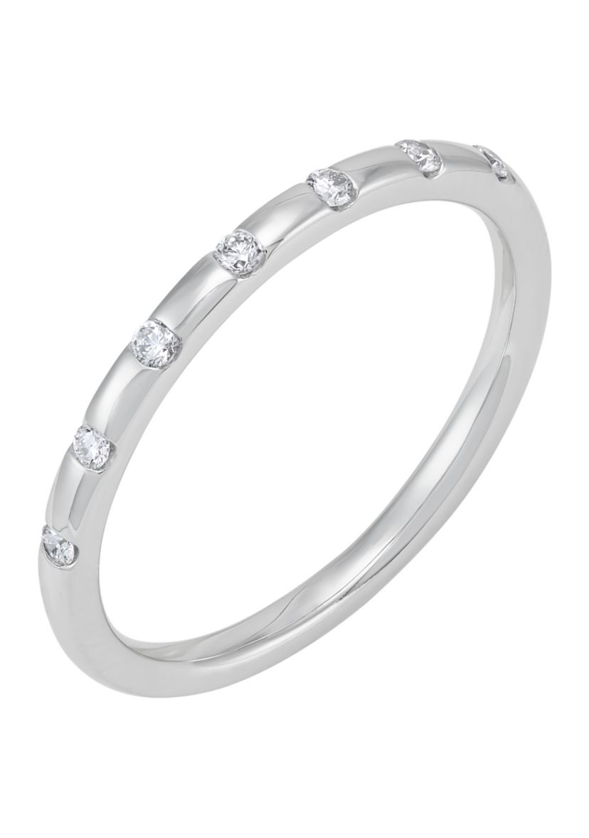  1/10 ct. t.w. Lab Grown Diamond Ring in 10K White Gold