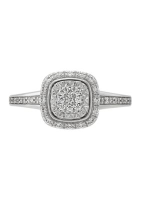 Belk & Co 1/4 ct. t.w. Lab Grown Diamond Ring in Sterling Silver, 7