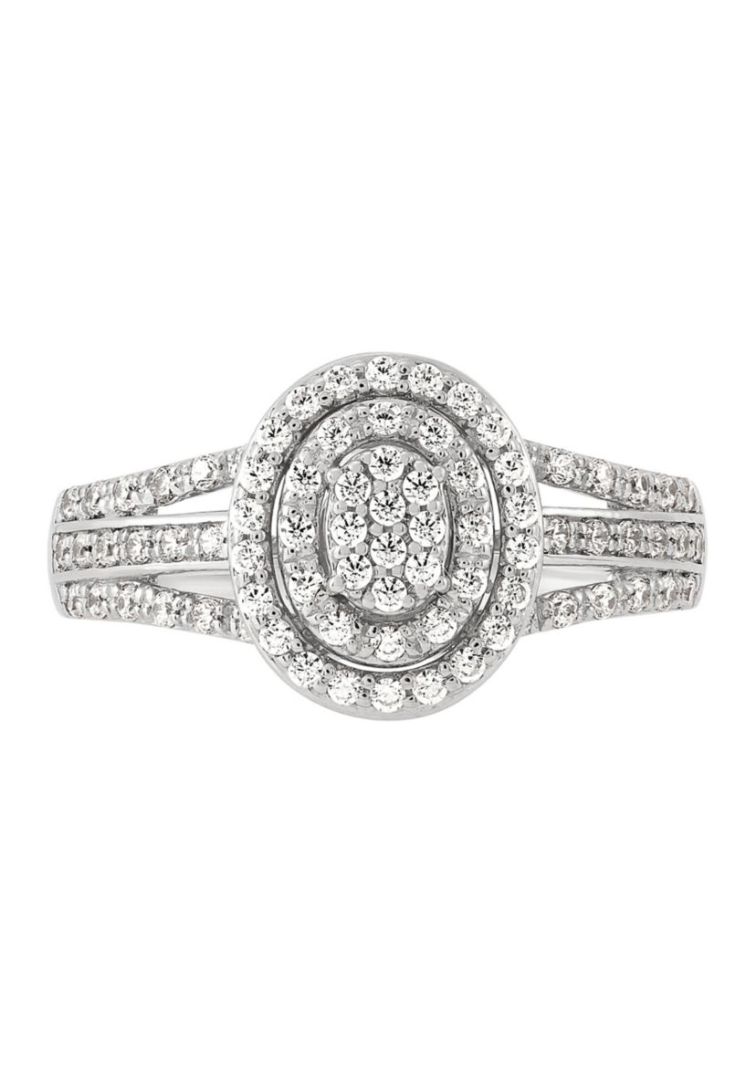 1/2 ct. t.w. Lab Grown Diamond Ring in Sterling Silver