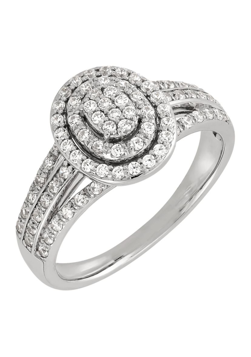 1/2 ct. t.w. Lab Grown Diamond Ring in Sterling Silver