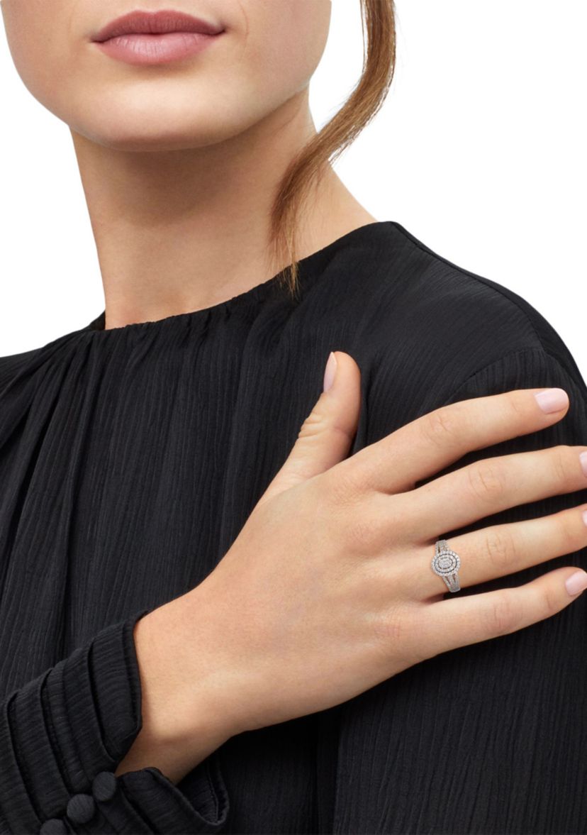 1/2 ct. t.w. Lab Grown Diamond Ring in Sterling Silver