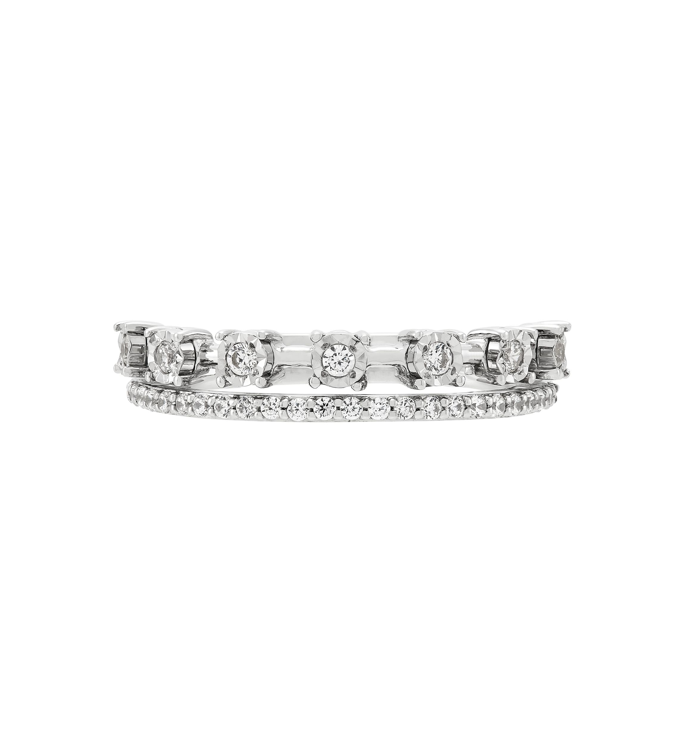  1/4 ct. t.w. Lab Grown Diamond Ring in Sterling Silver