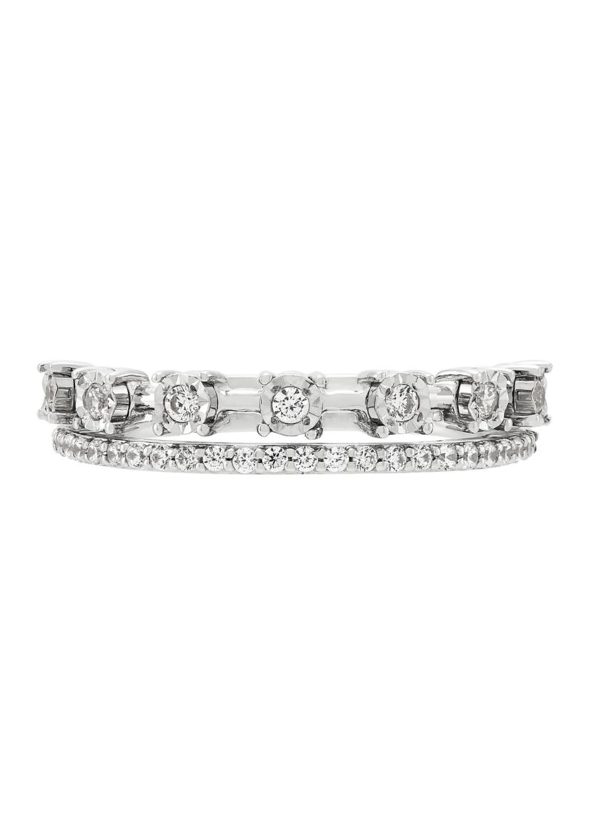  1/4 ct. t.w. Lab Grown Diamond Ring in Sterling Silver